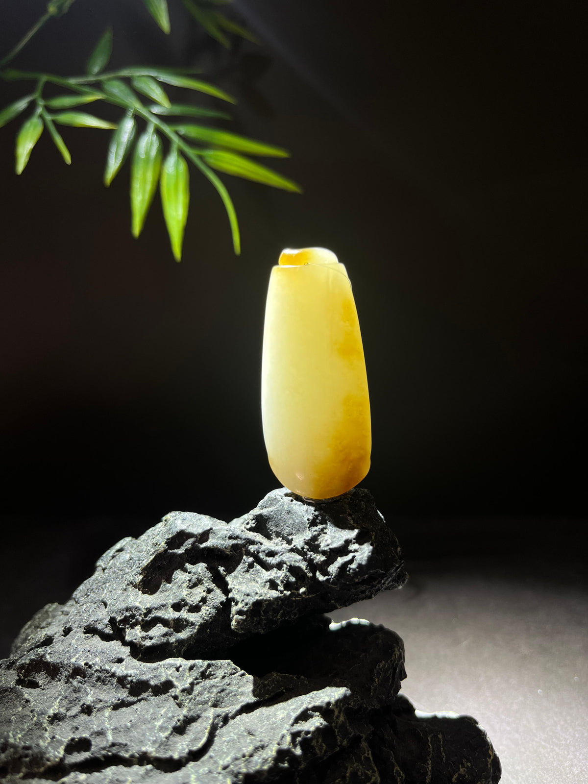 和田玉糖白竹节随形雕挂件（yc732991）