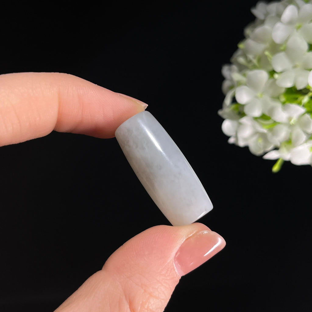 和田玉带墨青花“节节高”籽料雕刻勒子挂件（yc284650）