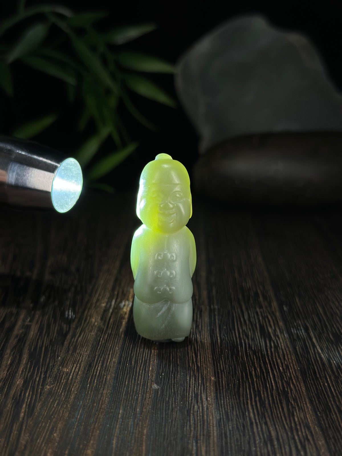 和田玉青玉招财童子挂件（一对）（yc714050）