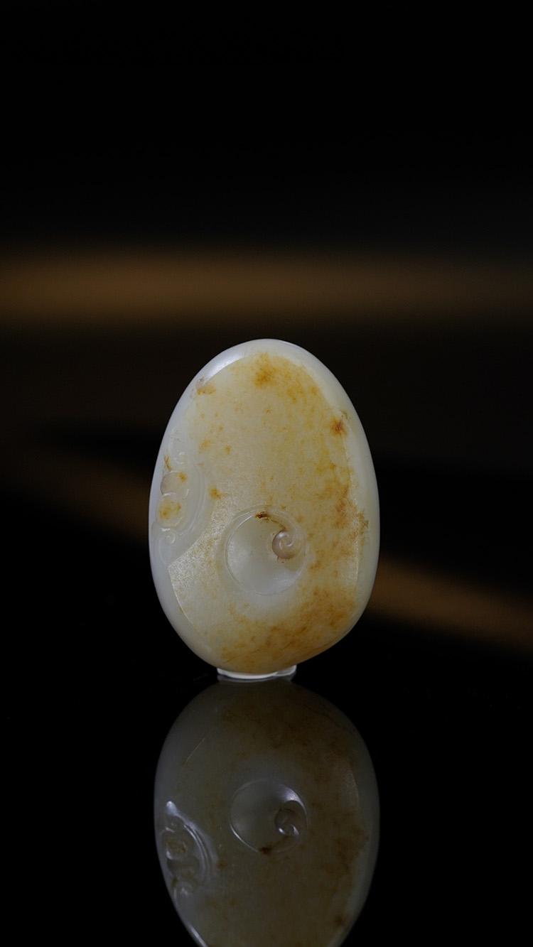 和田玉洒金皮弥勒佛雕件（yc249918）