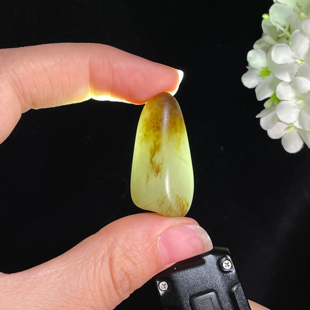 和田玉青白玉“寒潭秋影”秋梨皮籽料（yc415047）
