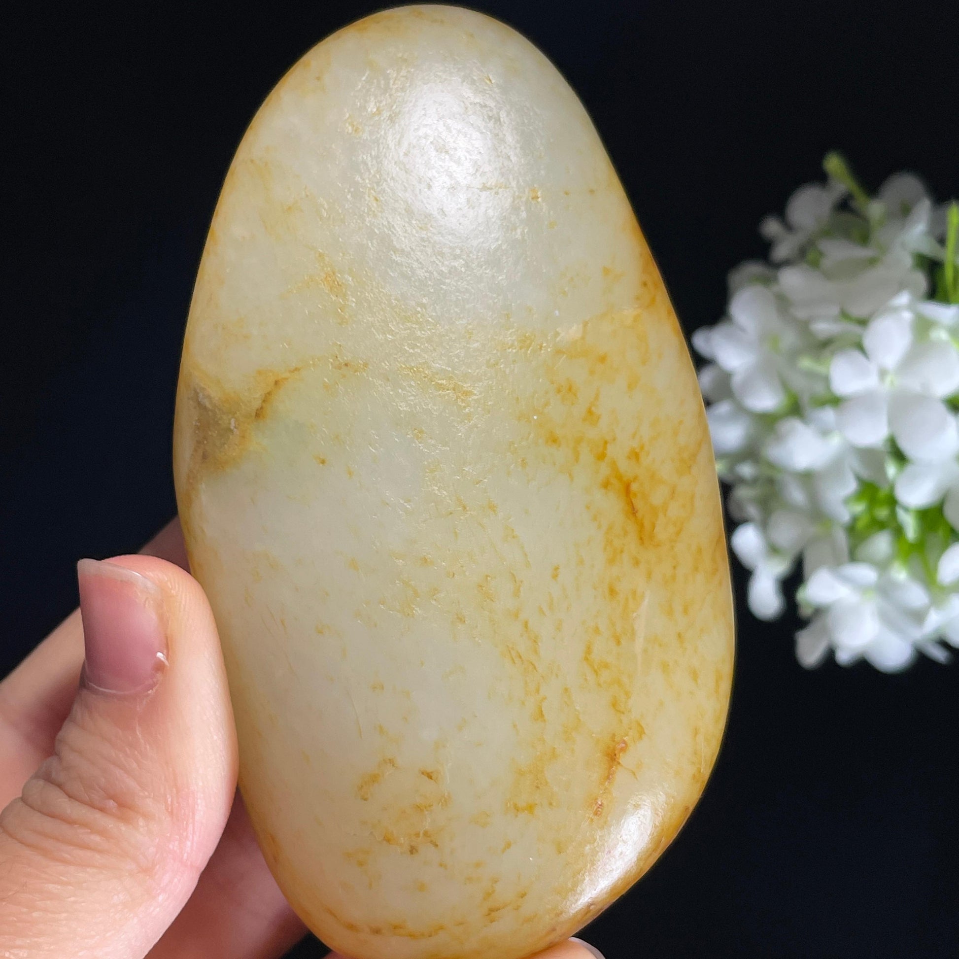 新疆和田玉“金雾裹月”白玉洒金皮籽料（yc441658）