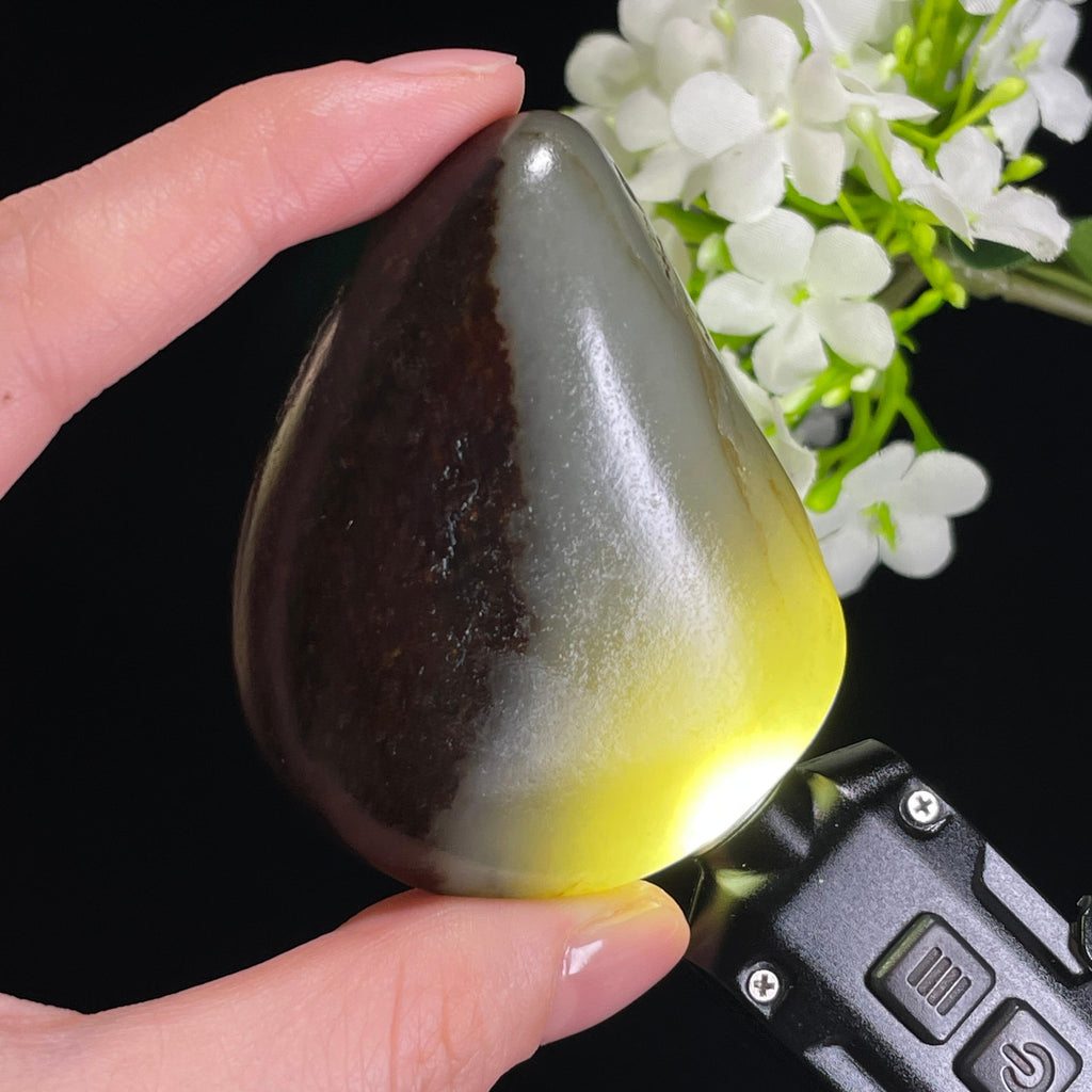 和田玉青白玉“阴阳合璧”聚黑皮籽料（yc330388）