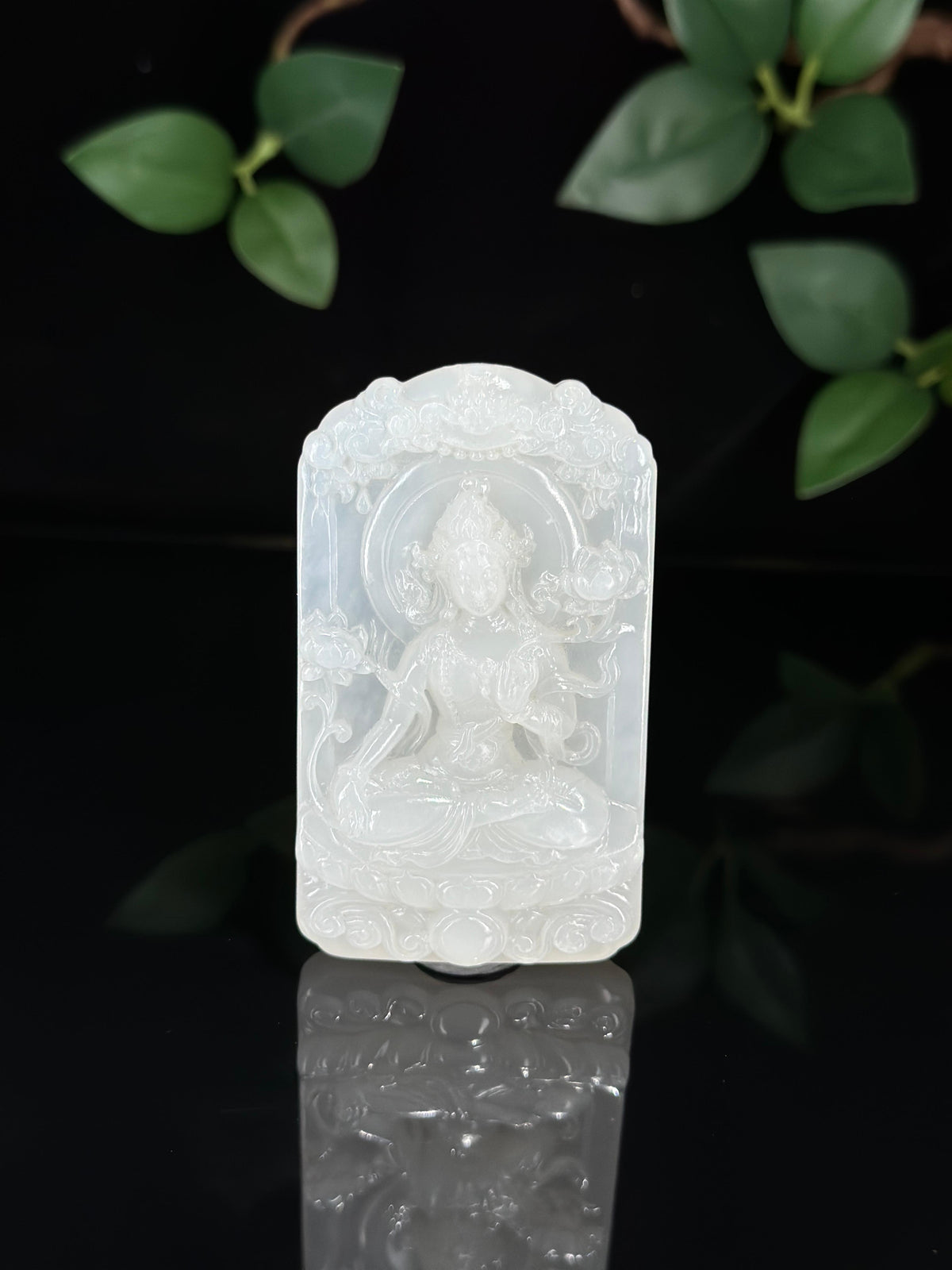 精品和田玉白月光白玉观音挂件（yc741659）