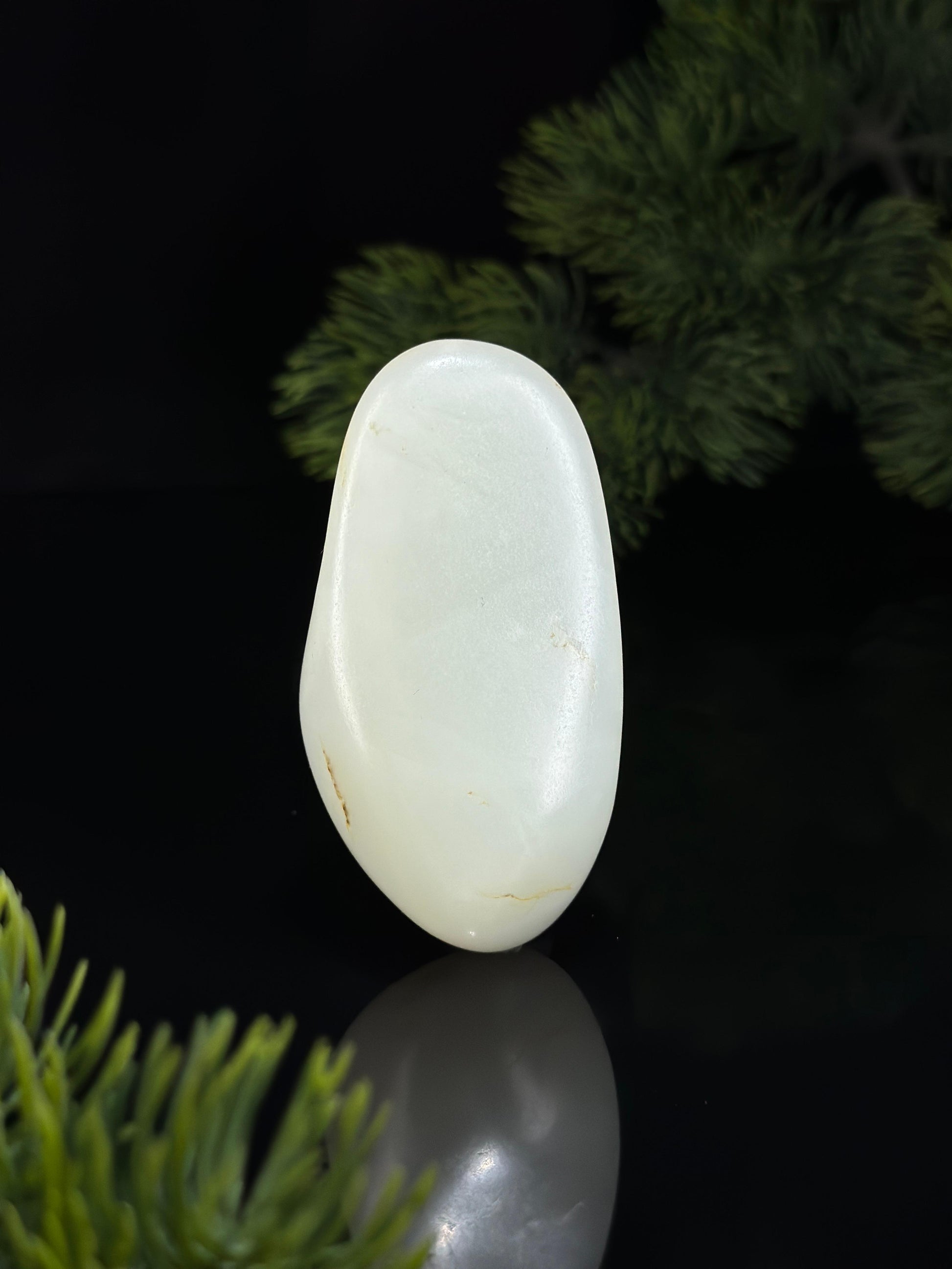 新疆和田玉白玉淡洒金皮精品籽料手把件（yc681631）