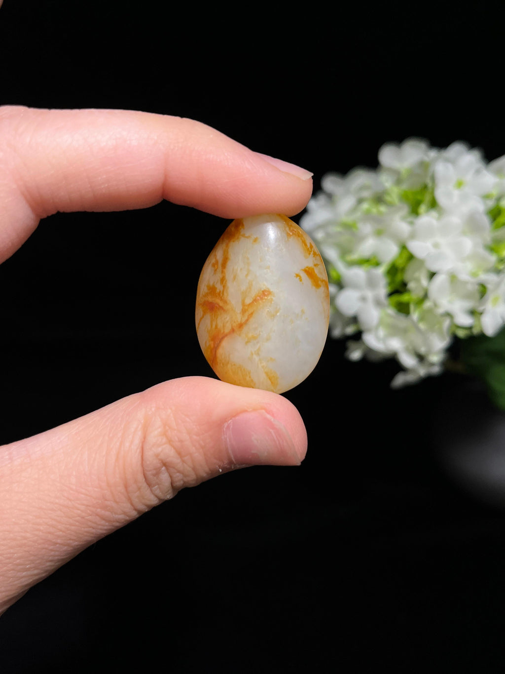 和田玉红皮（洒金皮）白肉籽料原石（yc249846）