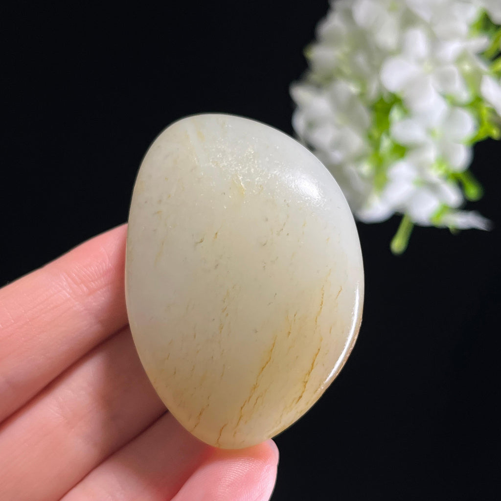 和田玉青白玉“云丝缠月”洒金皮籽料（yc351280）