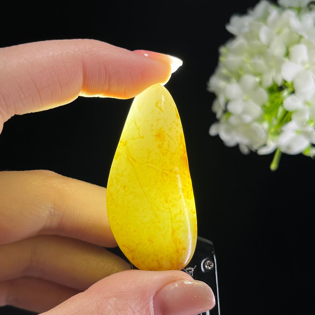 和田玉青白玉“金缕织烟”洒金皮籽料（yc353589）