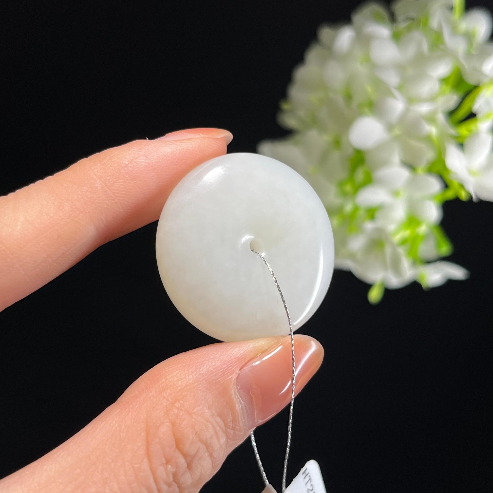 新疆天然和田玉白玉魄平安扣（yc348885）