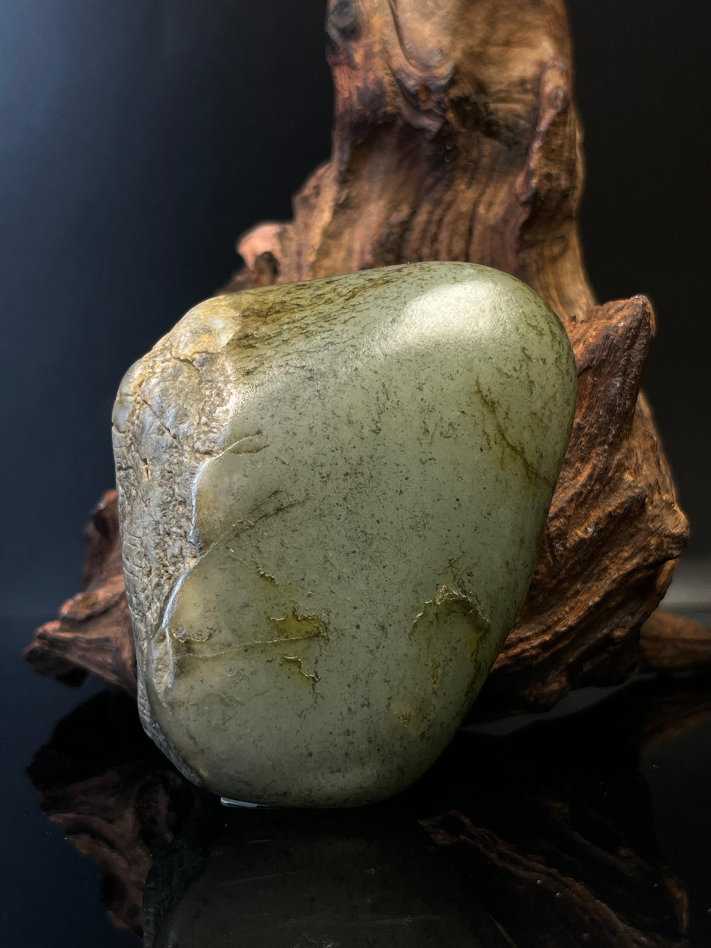 新疆和田玉籽料原石油库料特色小摆件（yc236708）