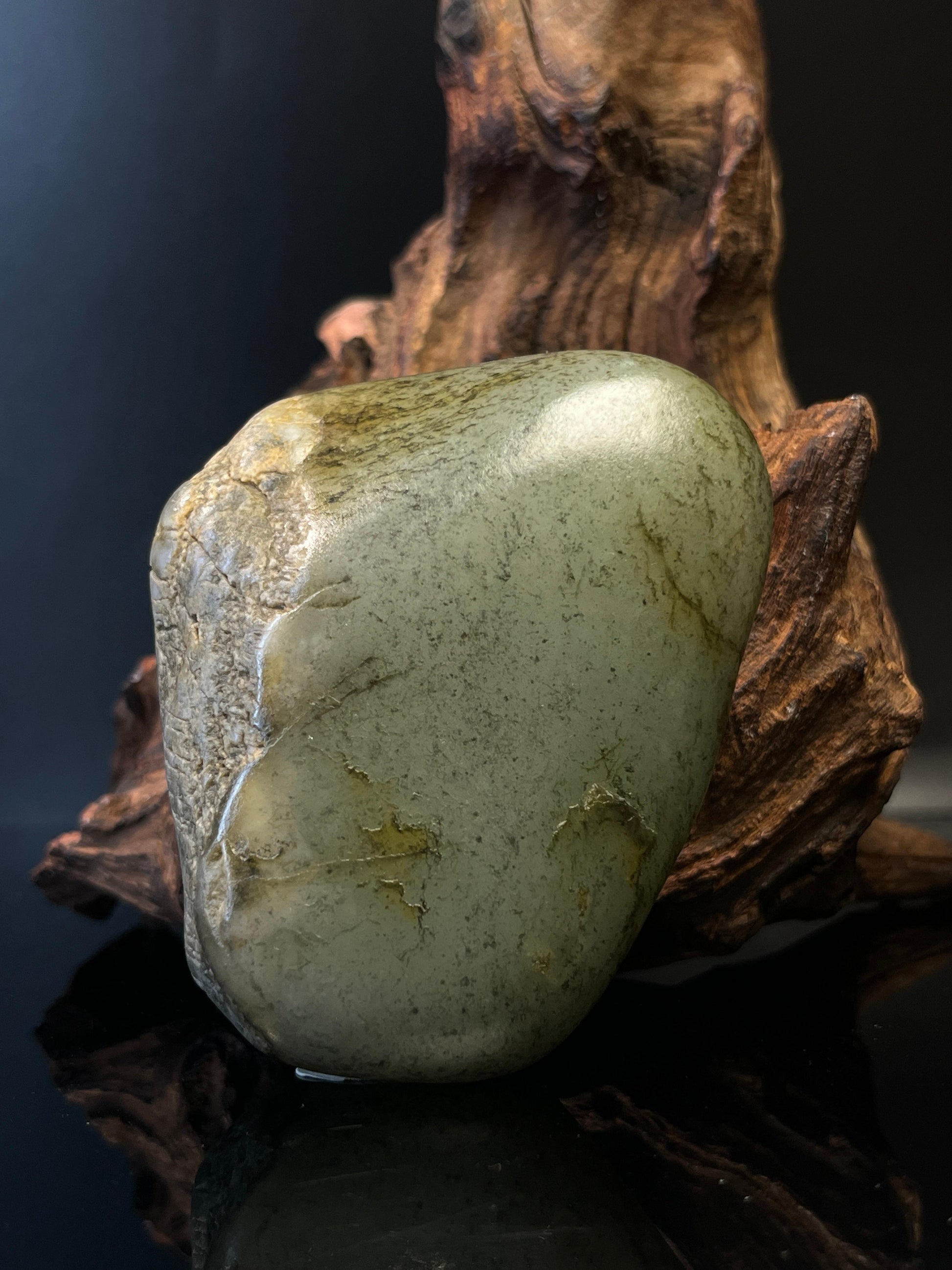 新疆和田玉籽料原石油库料特色小摆件（yc236708）