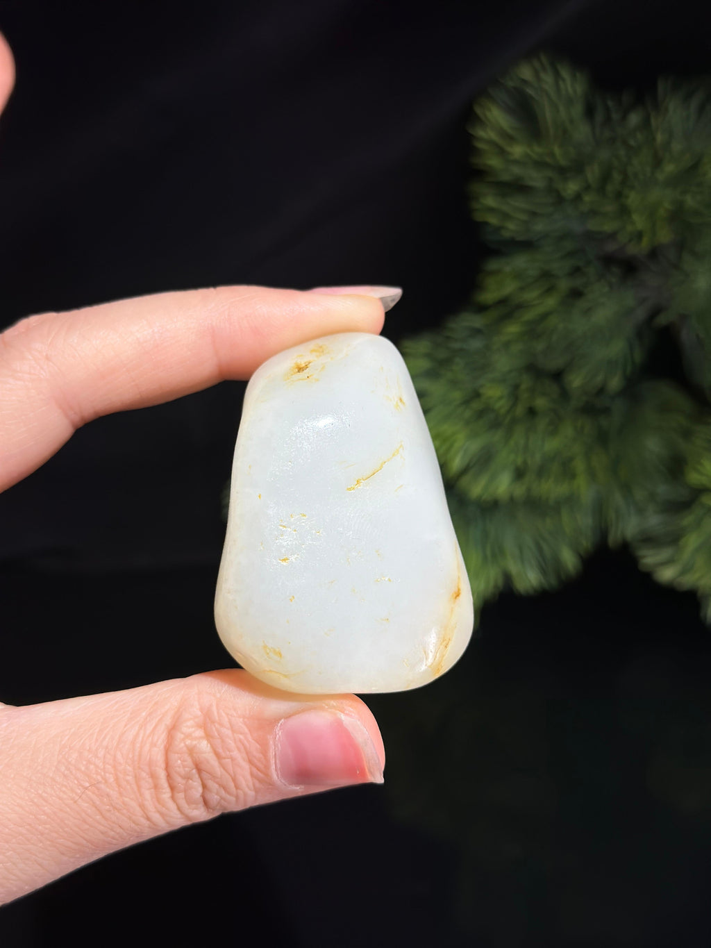 新疆和田玉白玉洒金皮珍品籽料手把件（yc536634）