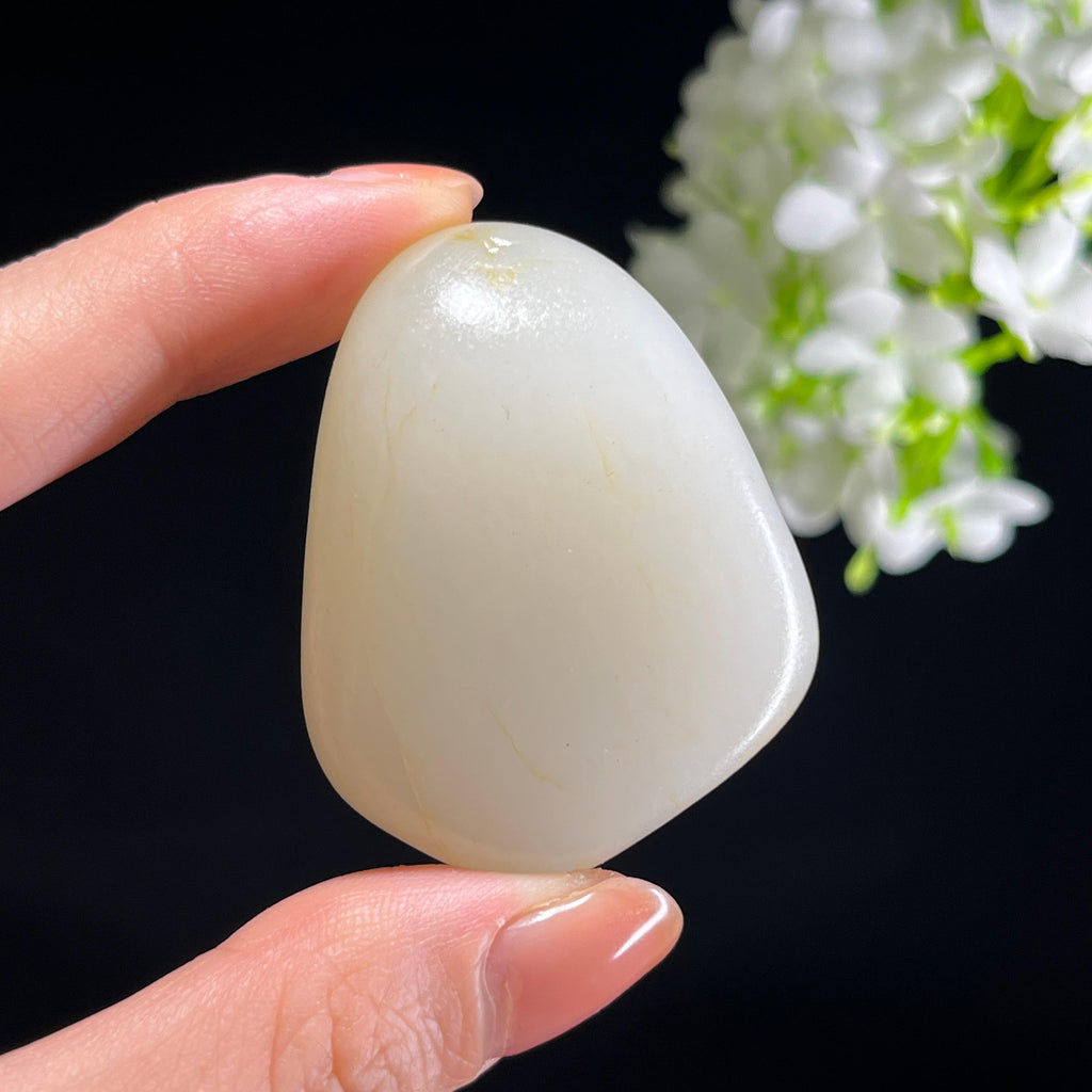 和田玉白玉浅洒金皮“雪魄冰姿”光白籽籽料（yc345880）
