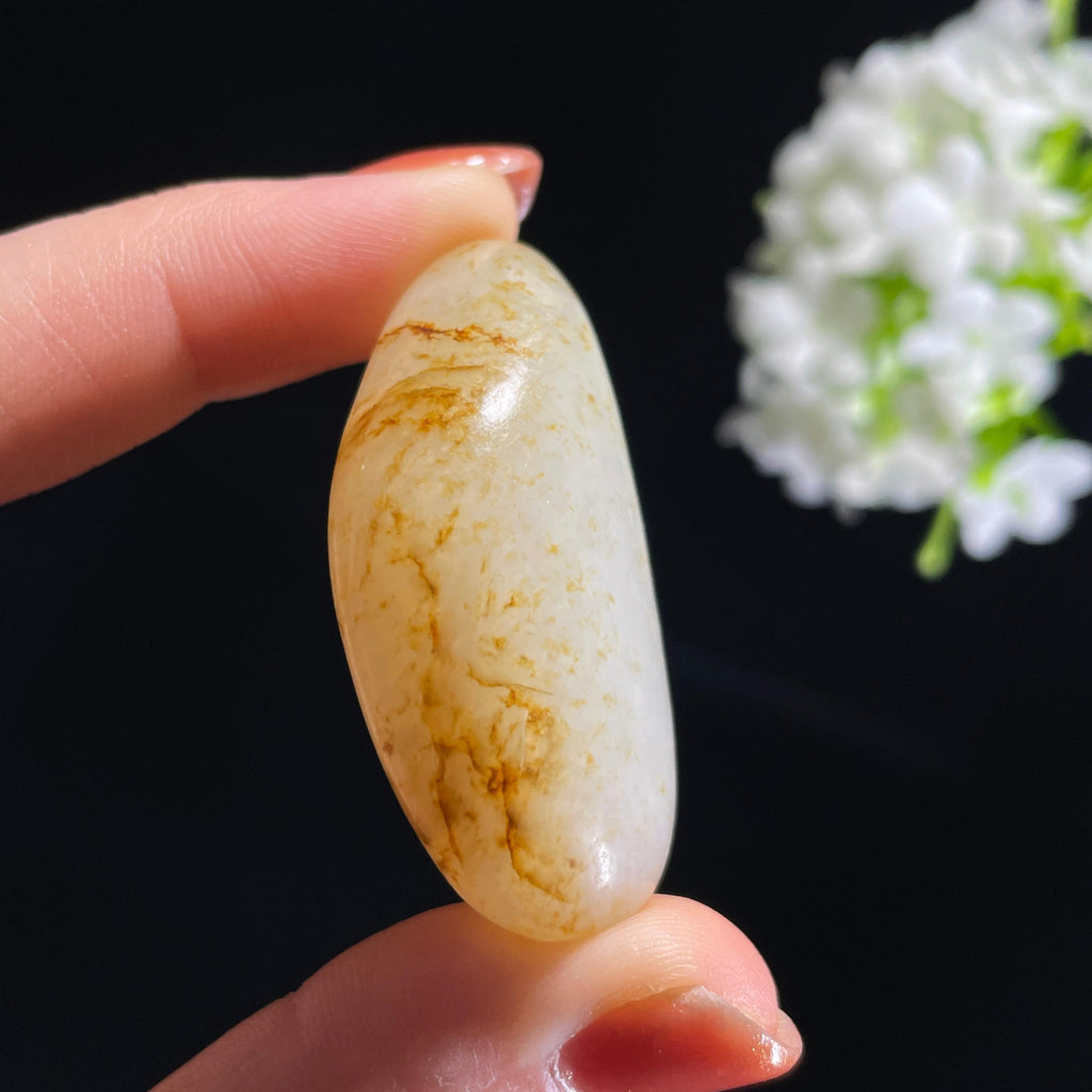 新疆天然和田玉“碎金凝脂”洒金皮籽料（yc318521）