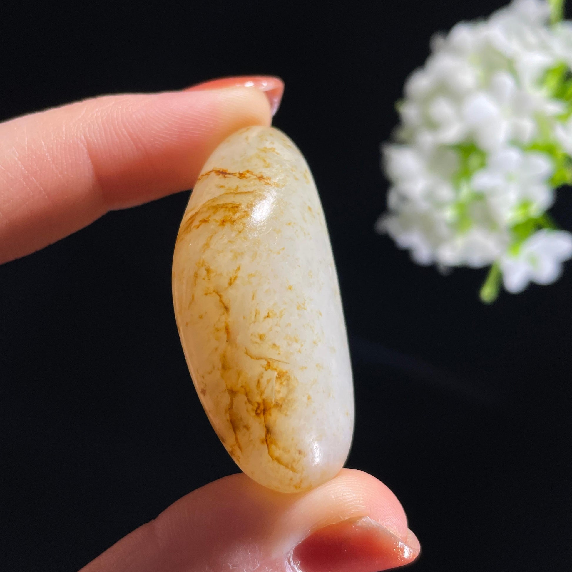 新疆天然和田玉“碎金凝脂”洒金皮籽料（yc318521）