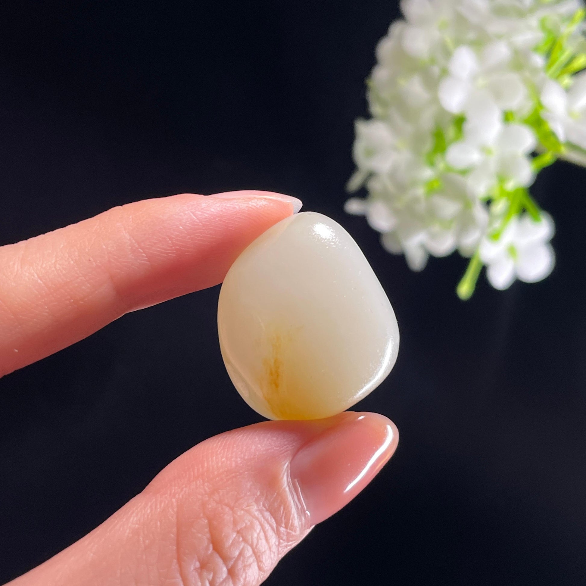 和田玉“浅金栖月”白玉洒金皮籽料（yc422629）