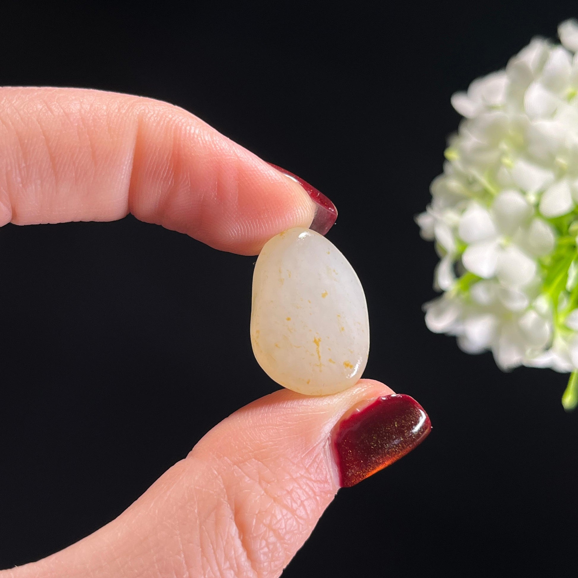 和田玉白玉洒金皮特色小籽（yc336386）