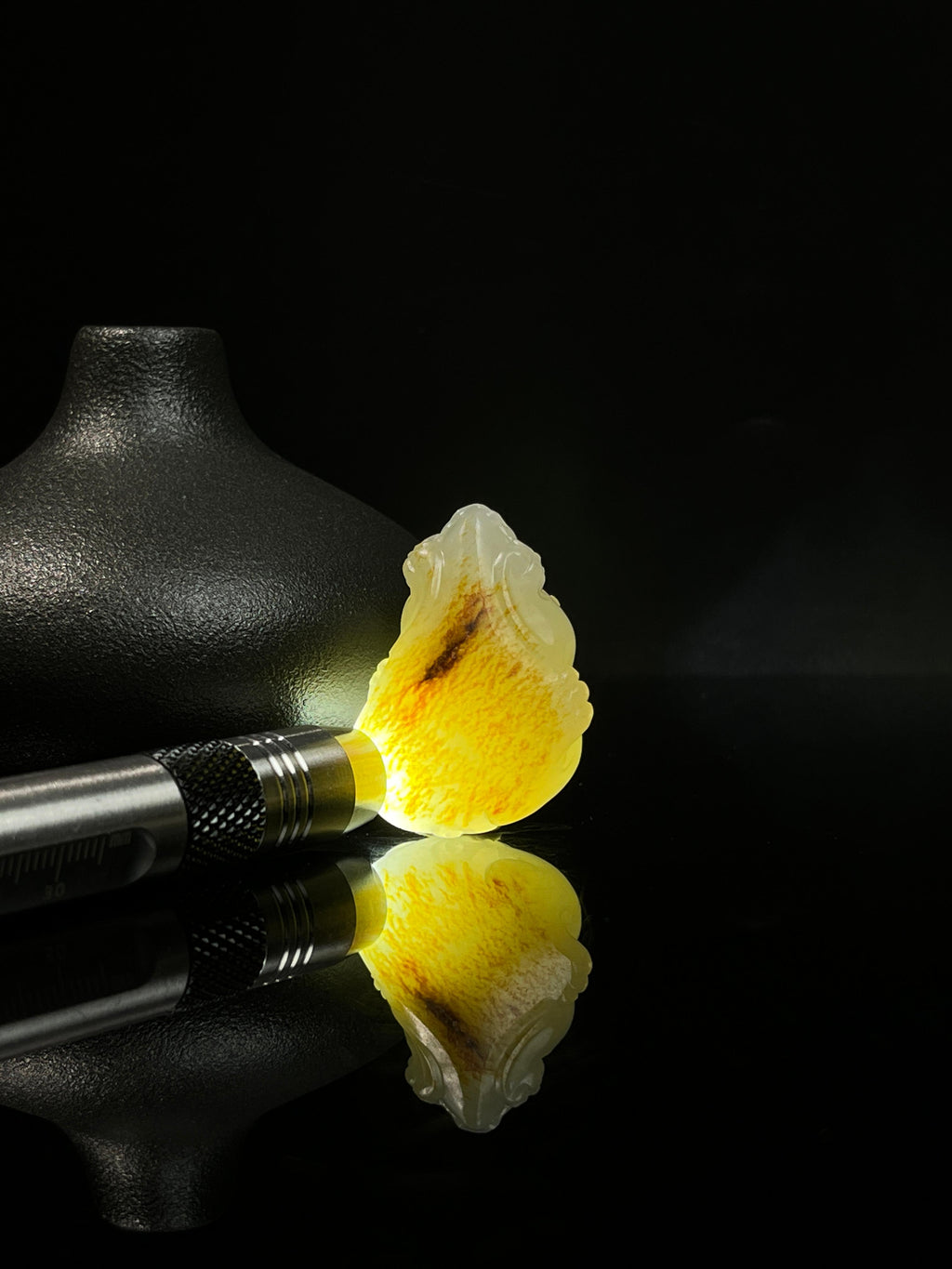 新疆和田玉籽料洒金皮貔貅挂件（yc239983）