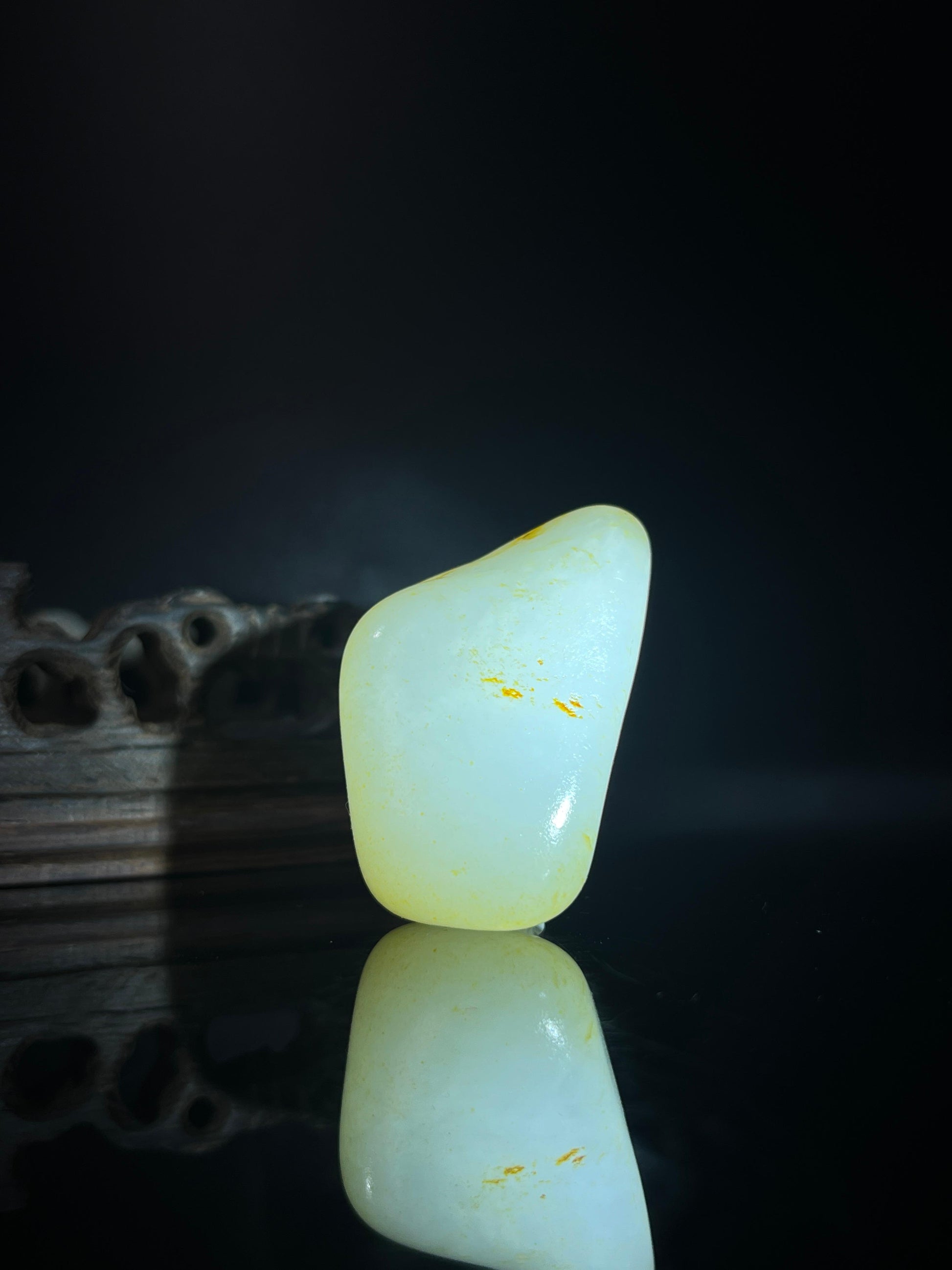 新疆和田玉籽料原石洒金皮挂件2（yc236584）