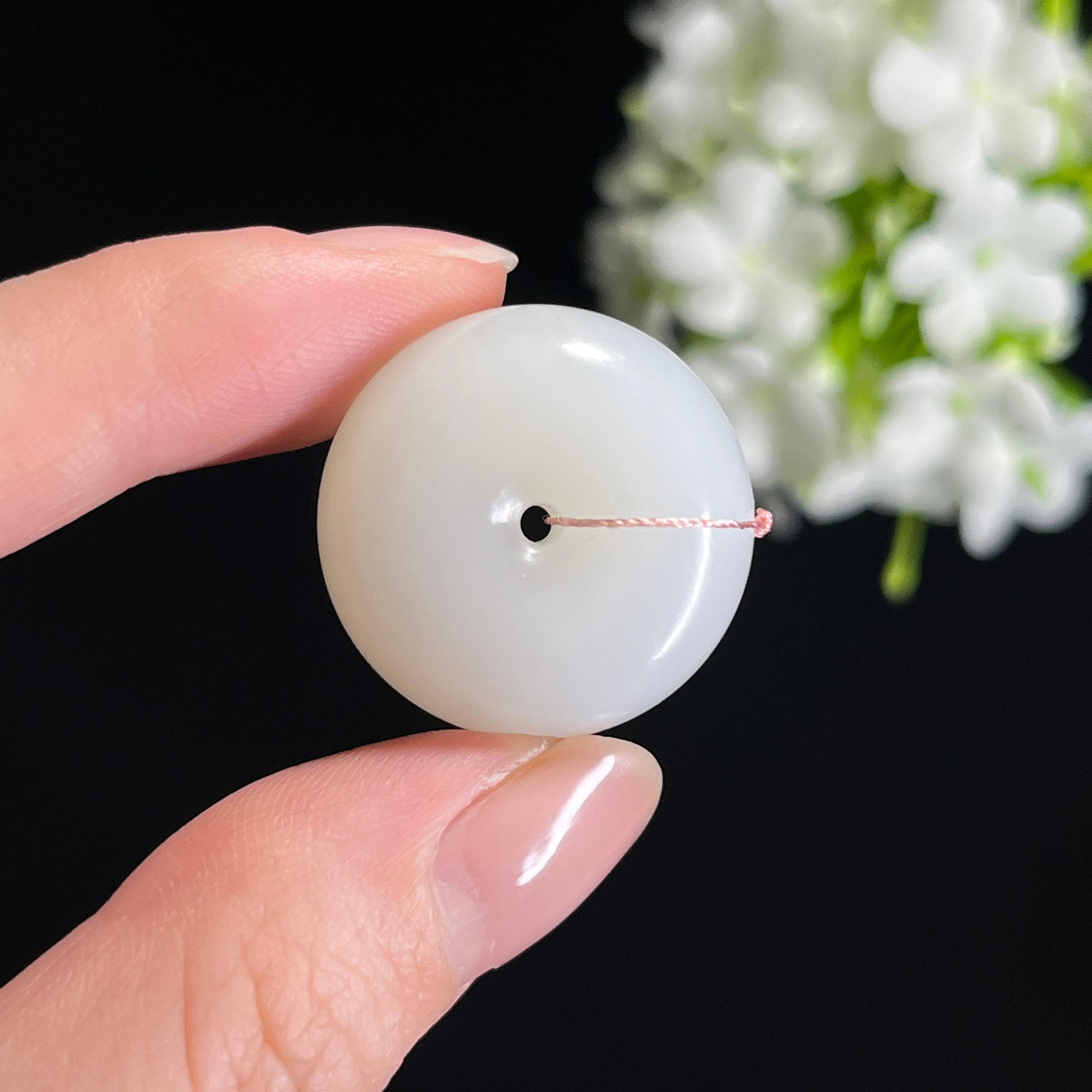 和田玉羊脂白玉平安扣（yc330140）