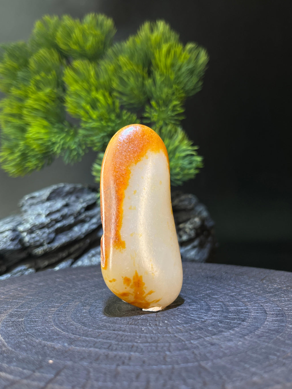 和田玉黄油皮带青籽料挂件（yc228080）