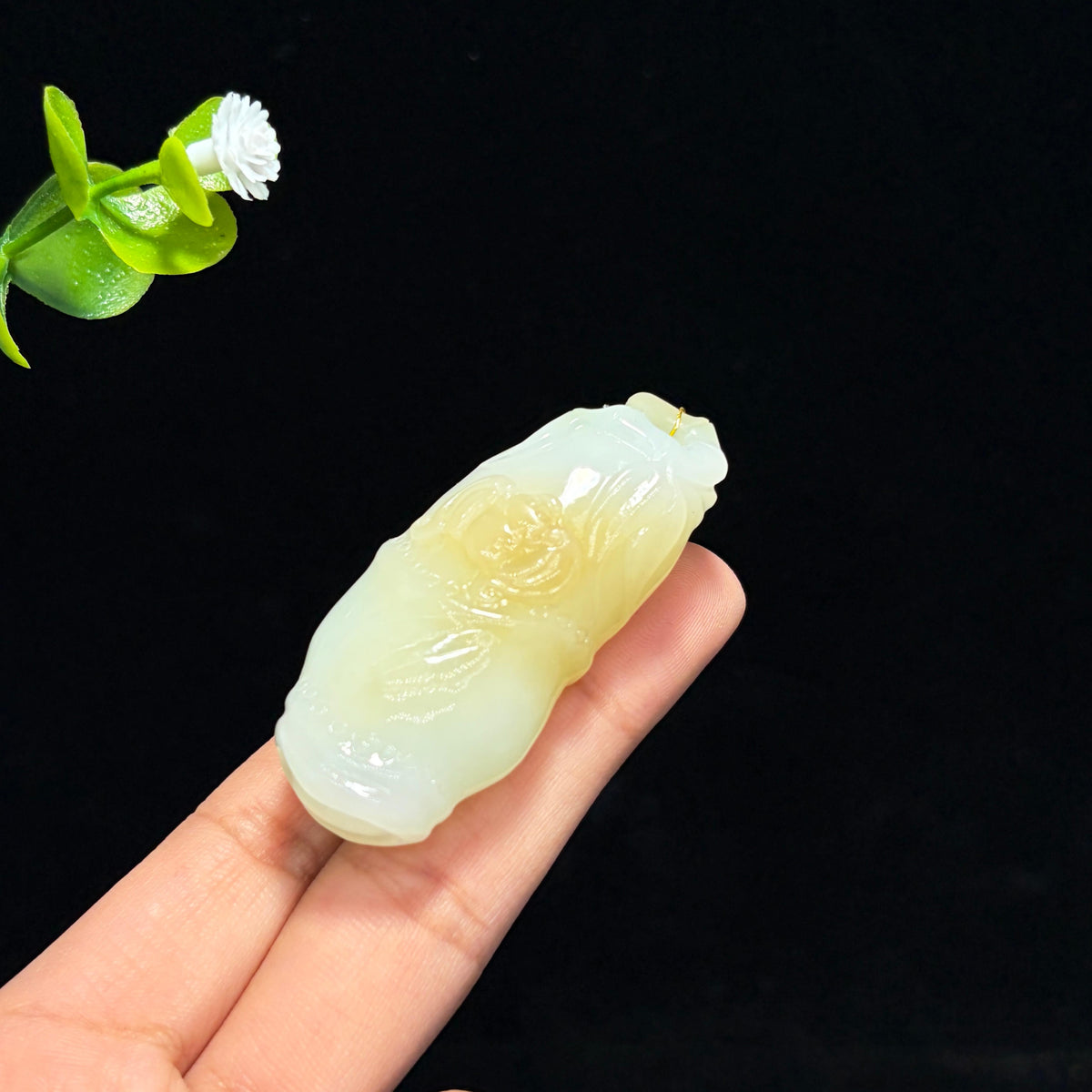 和田山料糖白玉竹节挂件（yc762890）