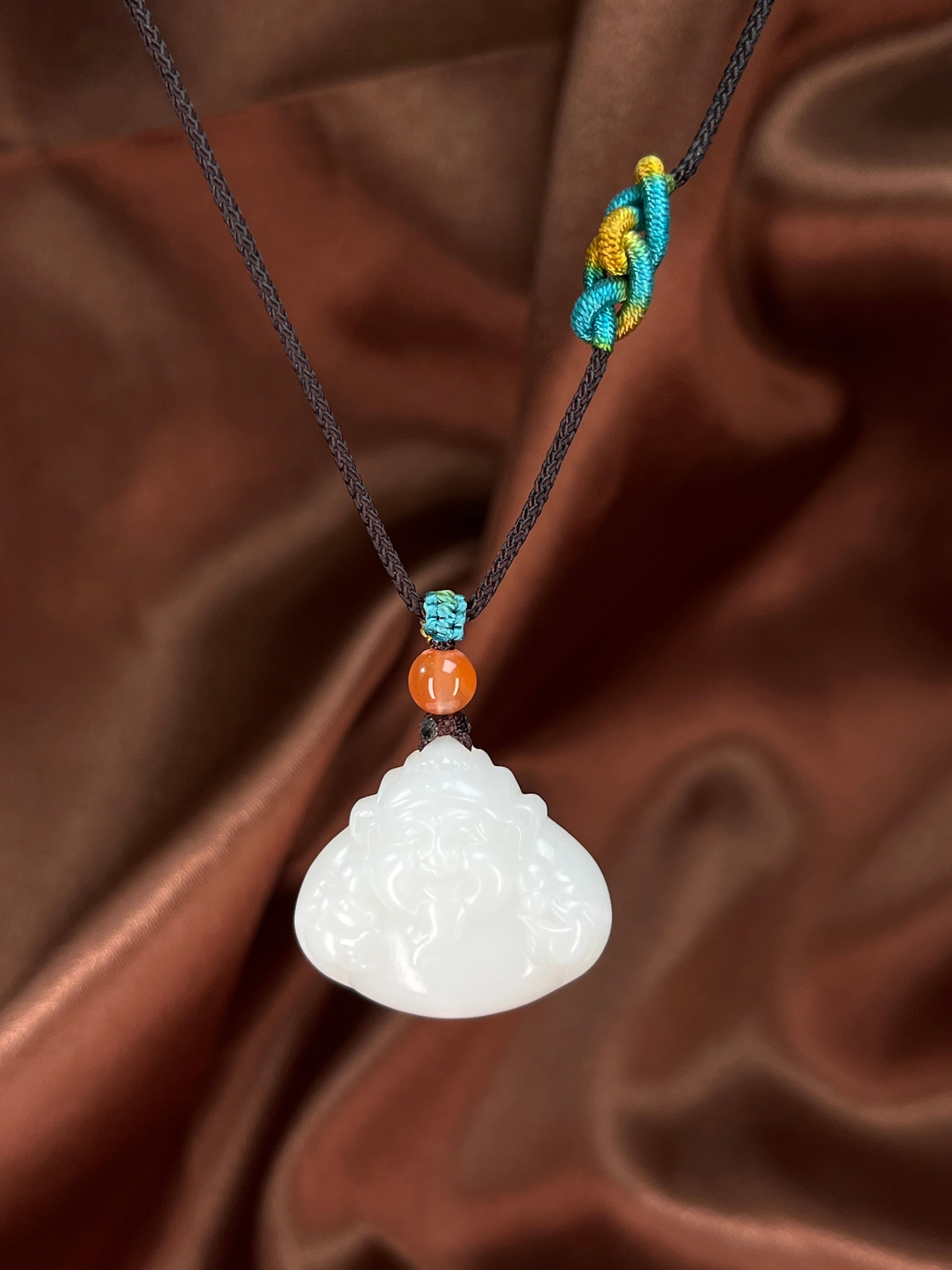 天然和田玉白玉佛公（yc235680） – 添福玉器