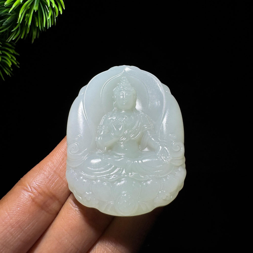 和田玉山料白玉观音（yc755575）