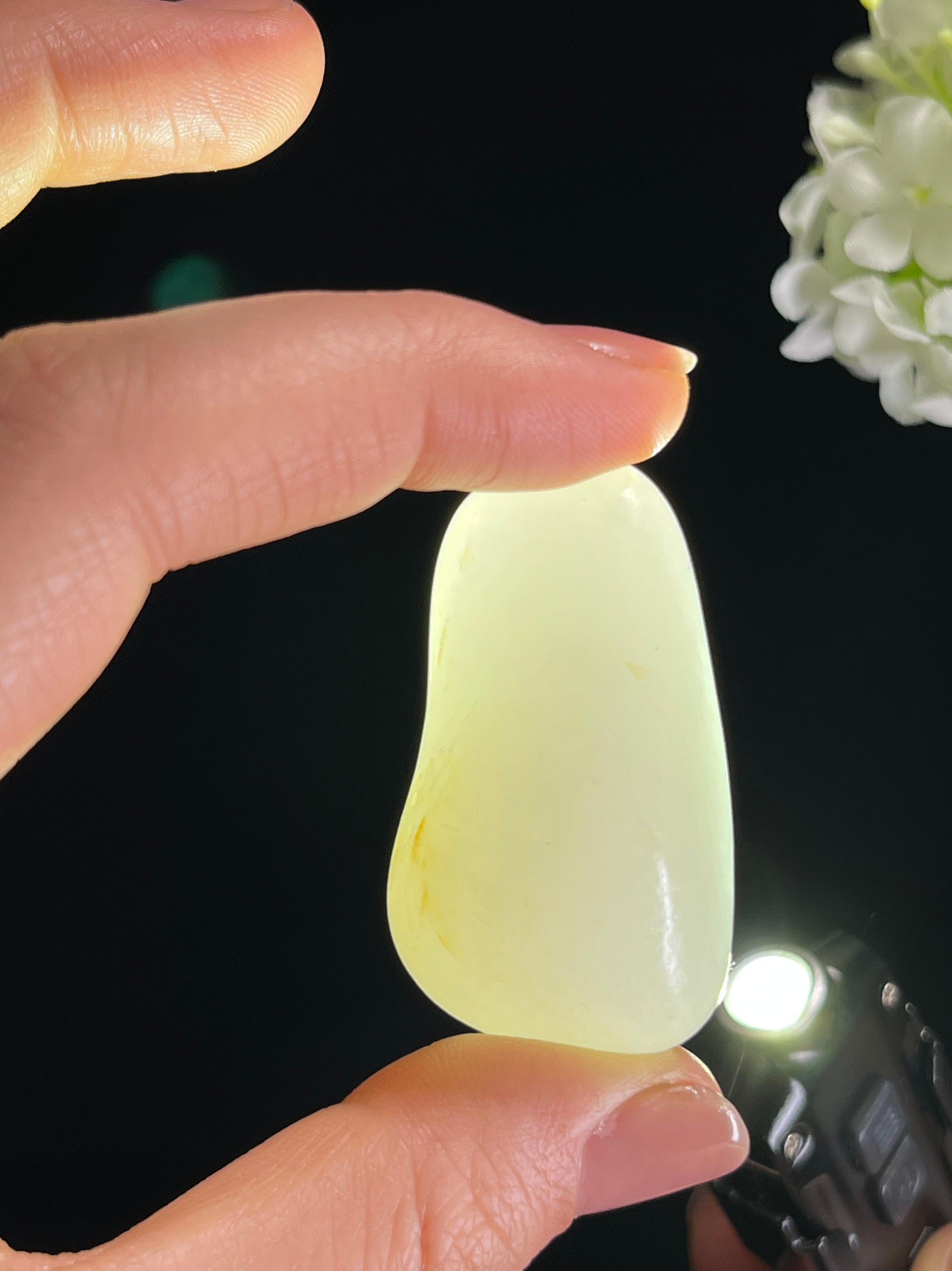 和田玉白玉“糖豆”籽料原石挂件（yc278287）