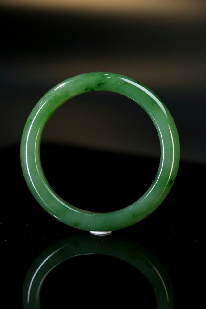 新疆天然和田玉碧玉手镯8（yc253298）