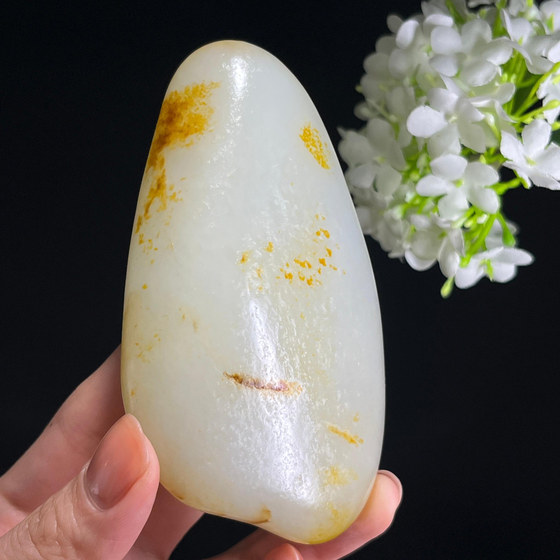 和田玉白玉“金鳞月魄”洒金皮籽料（yc345813）