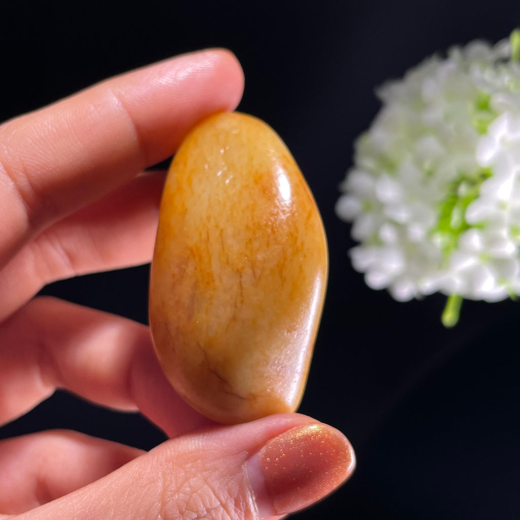 和田玉白玉通体洒金皮“暖云栖”金包银籽料（yc392648）