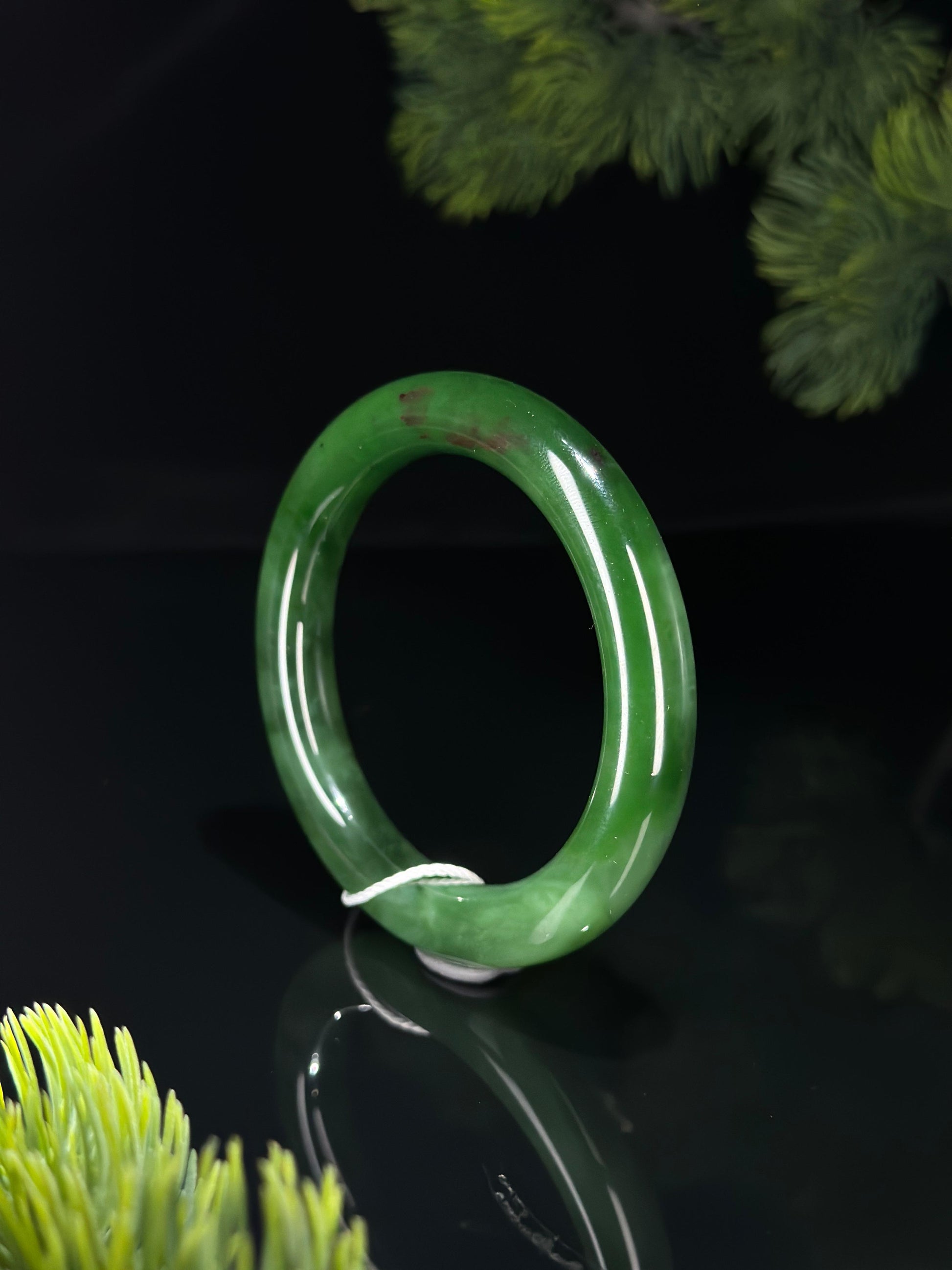 和田玉老料红皮碧玉珍品平安镯（卡58）（yc526314）
