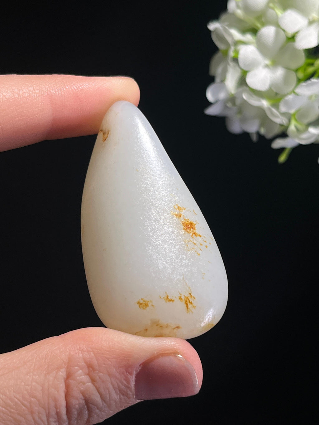 和田玉收藏级羊脂白玉洒金皮籽料原石（yc262752）