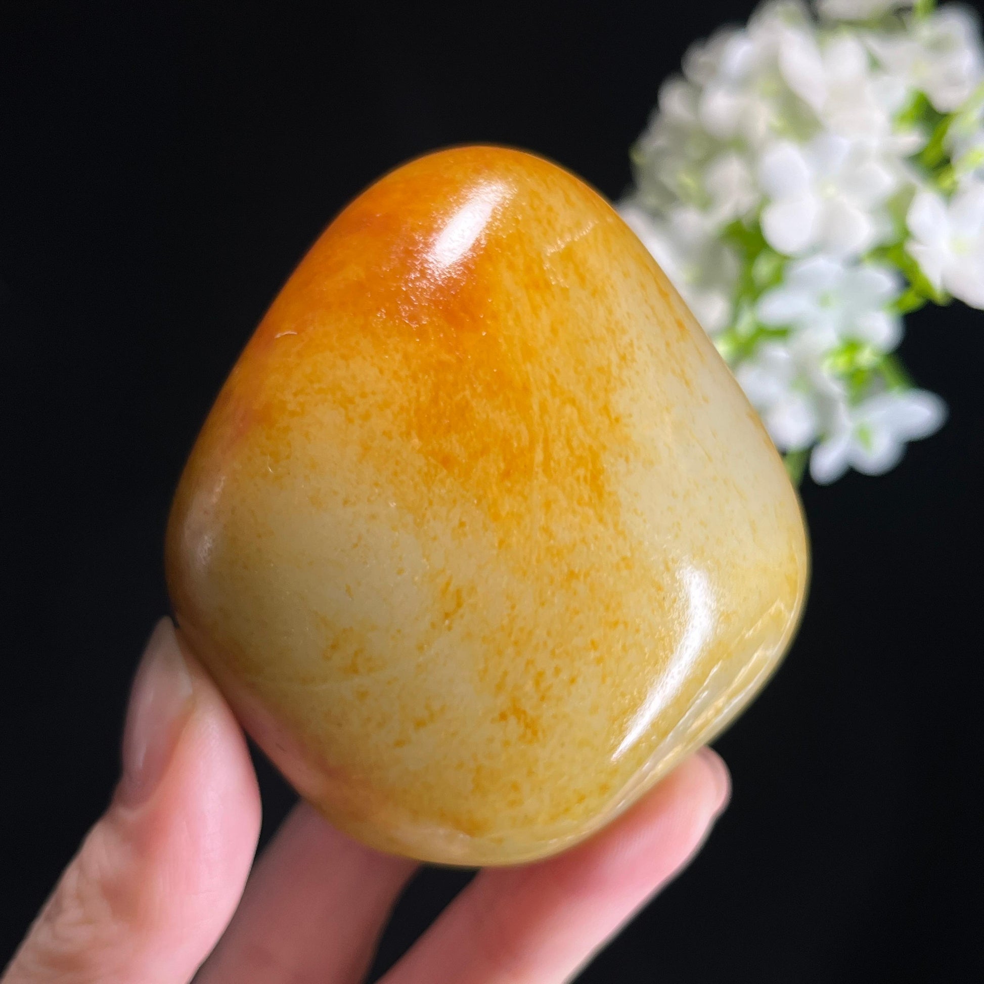 和田玉白玉“金风染川”洒金聚红皮籽料（yc367671）