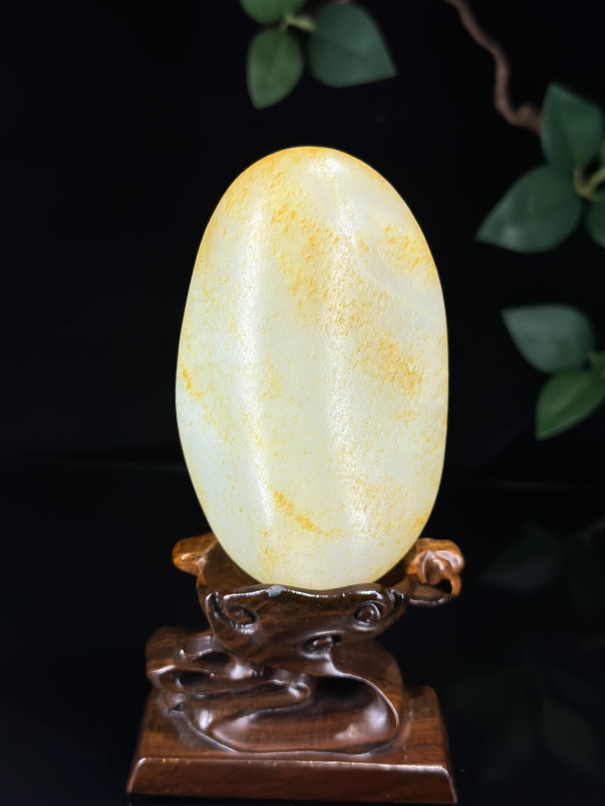 收藏级新疆天然和田玉白玉洒金皮籽料手把件（yc739700）