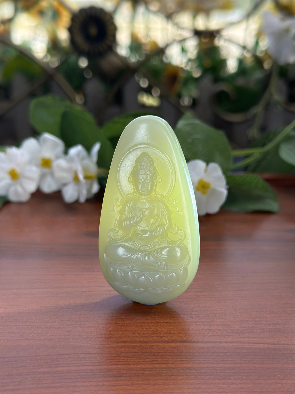和田玉青白玉观音挂件（yc708044）