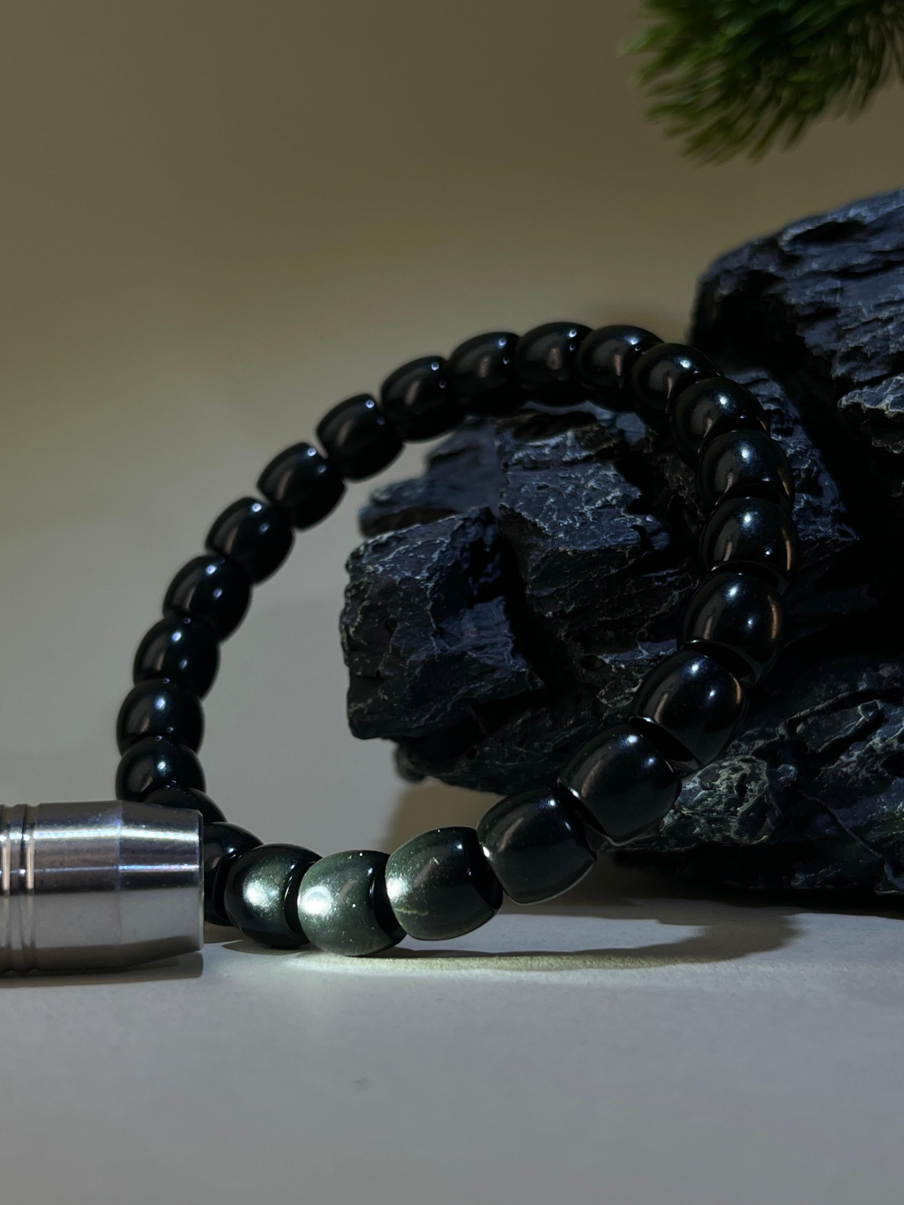 2025.9.12日常视频料，和田玉籽料黑青老型珠手串（9卡）（yc222805