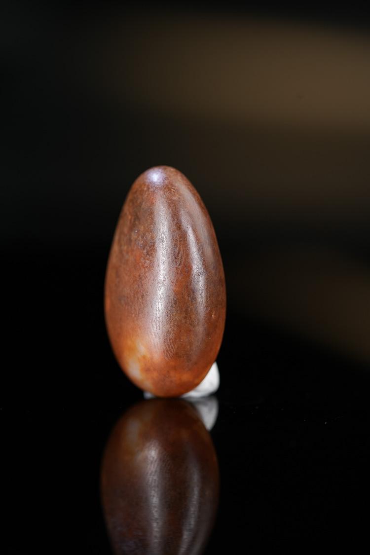 新疆天然和田玉籽料原石红沁挂件2（yc251051）