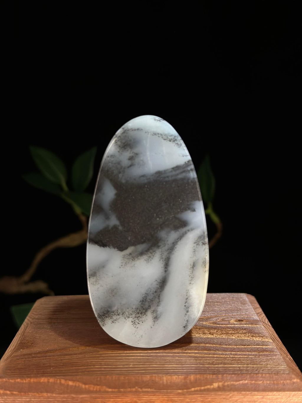 和田玉.青花水墨意境素牌（yc776412）