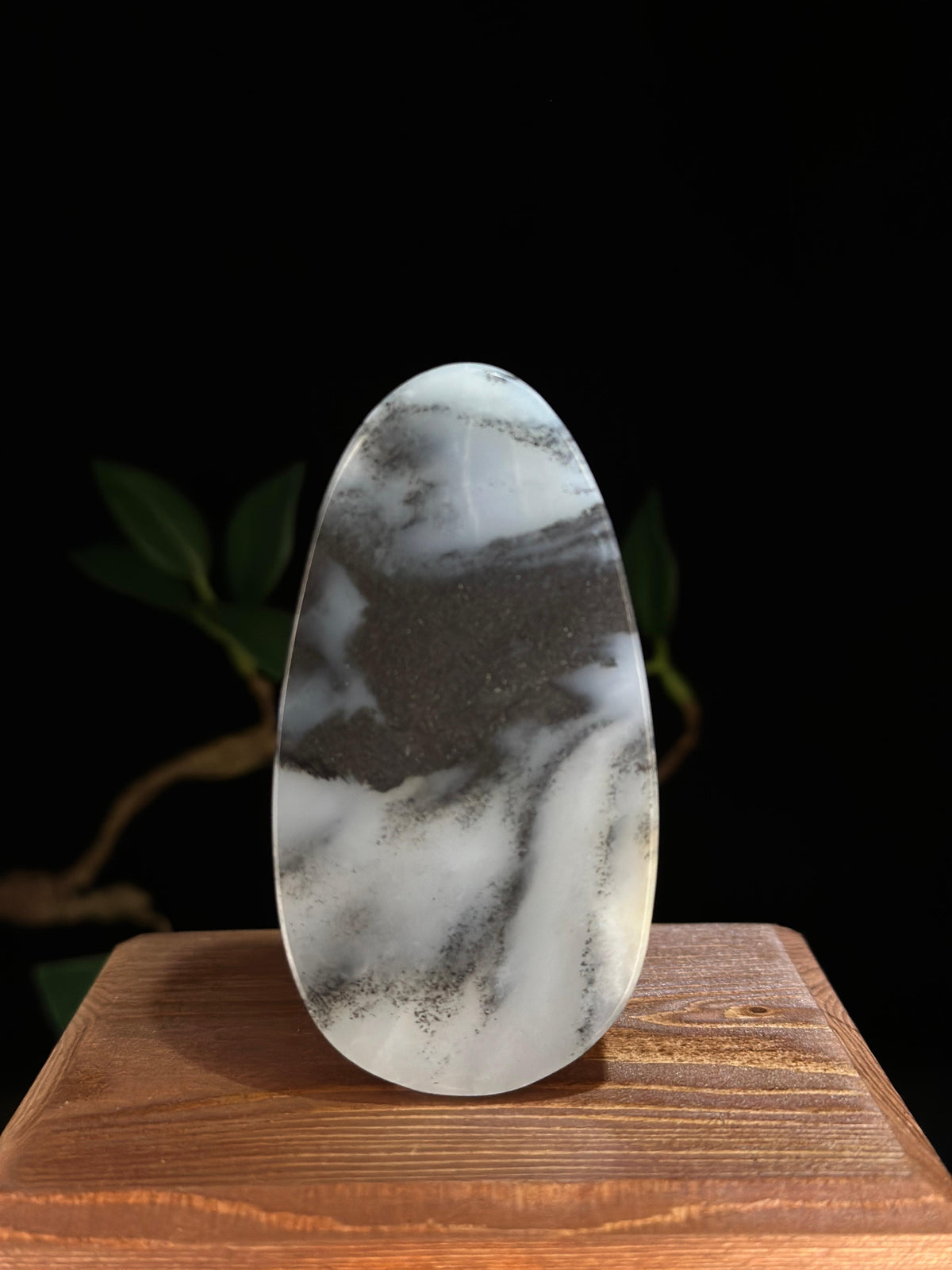 和田玉.青花水墨意境素牌（yc776412）