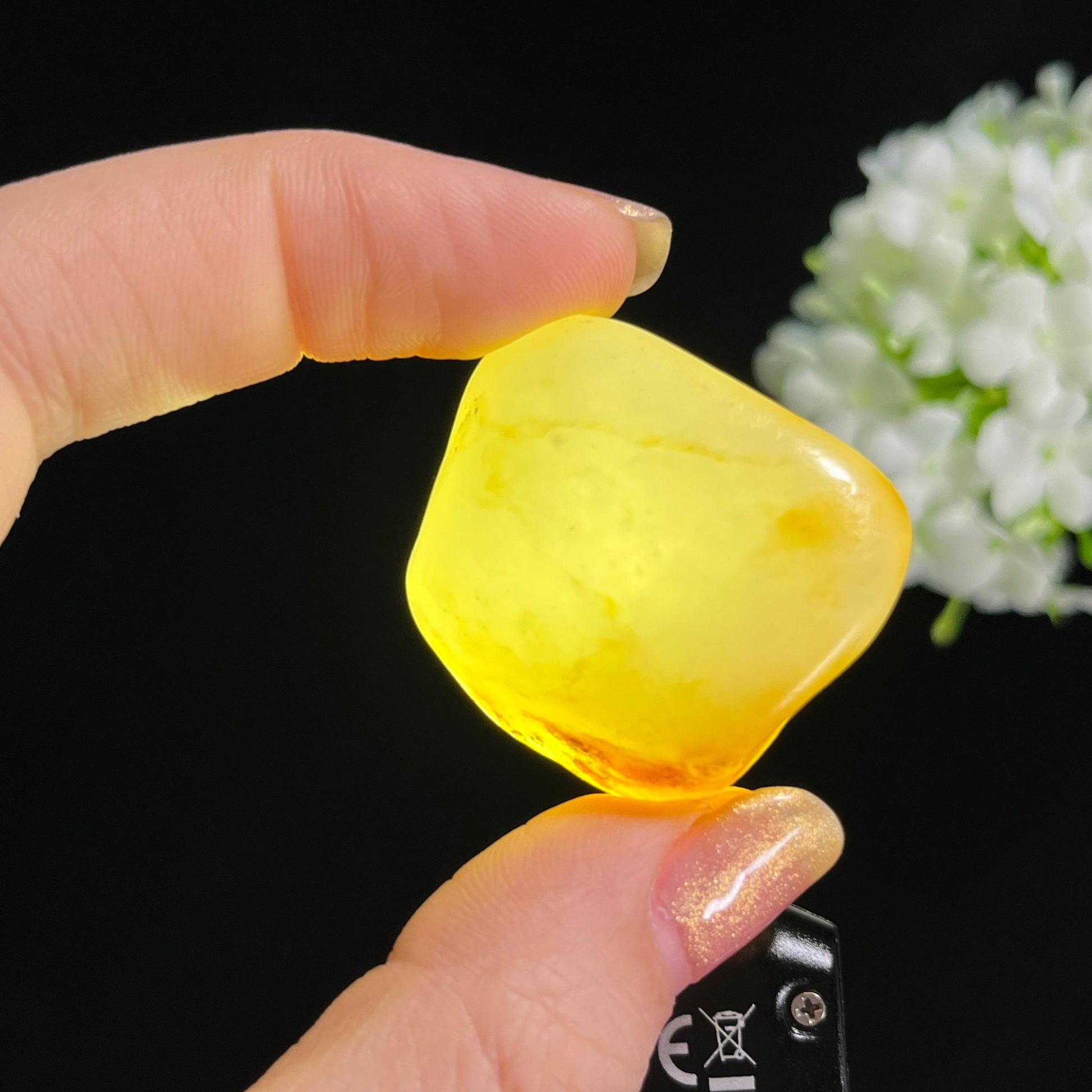 和田玉白玉洒金洒红皮“金波玉痕”籽料原石（yc302051）