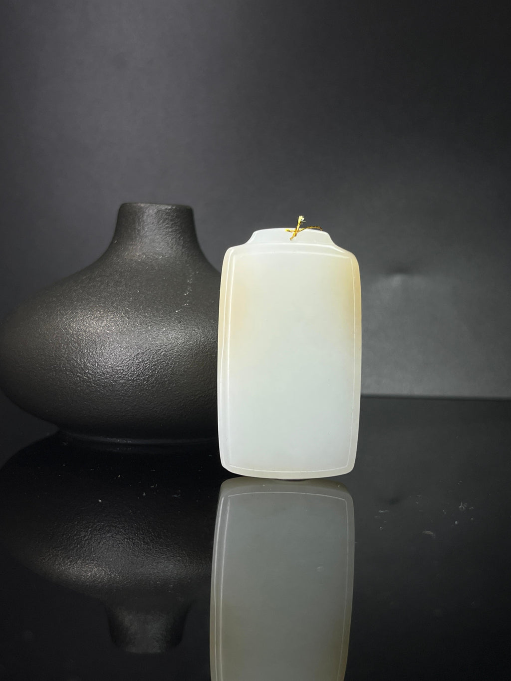 和田玉且末糖白无事牌（yc241019）