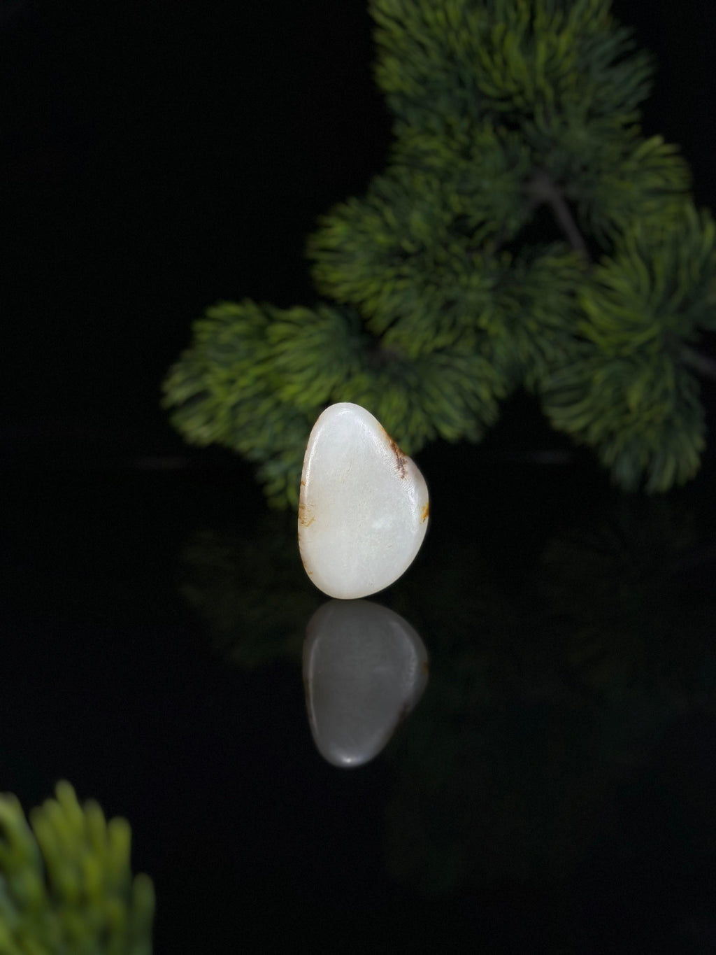 新疆和田玉白玉意境秋梨皮挂件籽（yc504924）