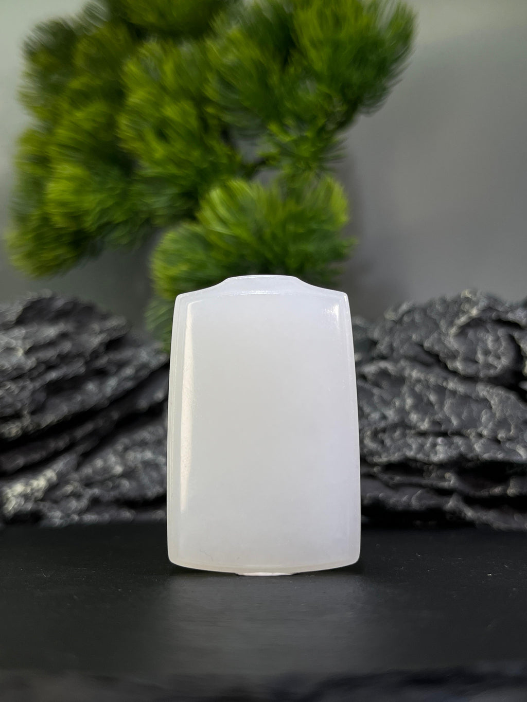 和田玉山料白玉无事牌（小）3（yc228794）