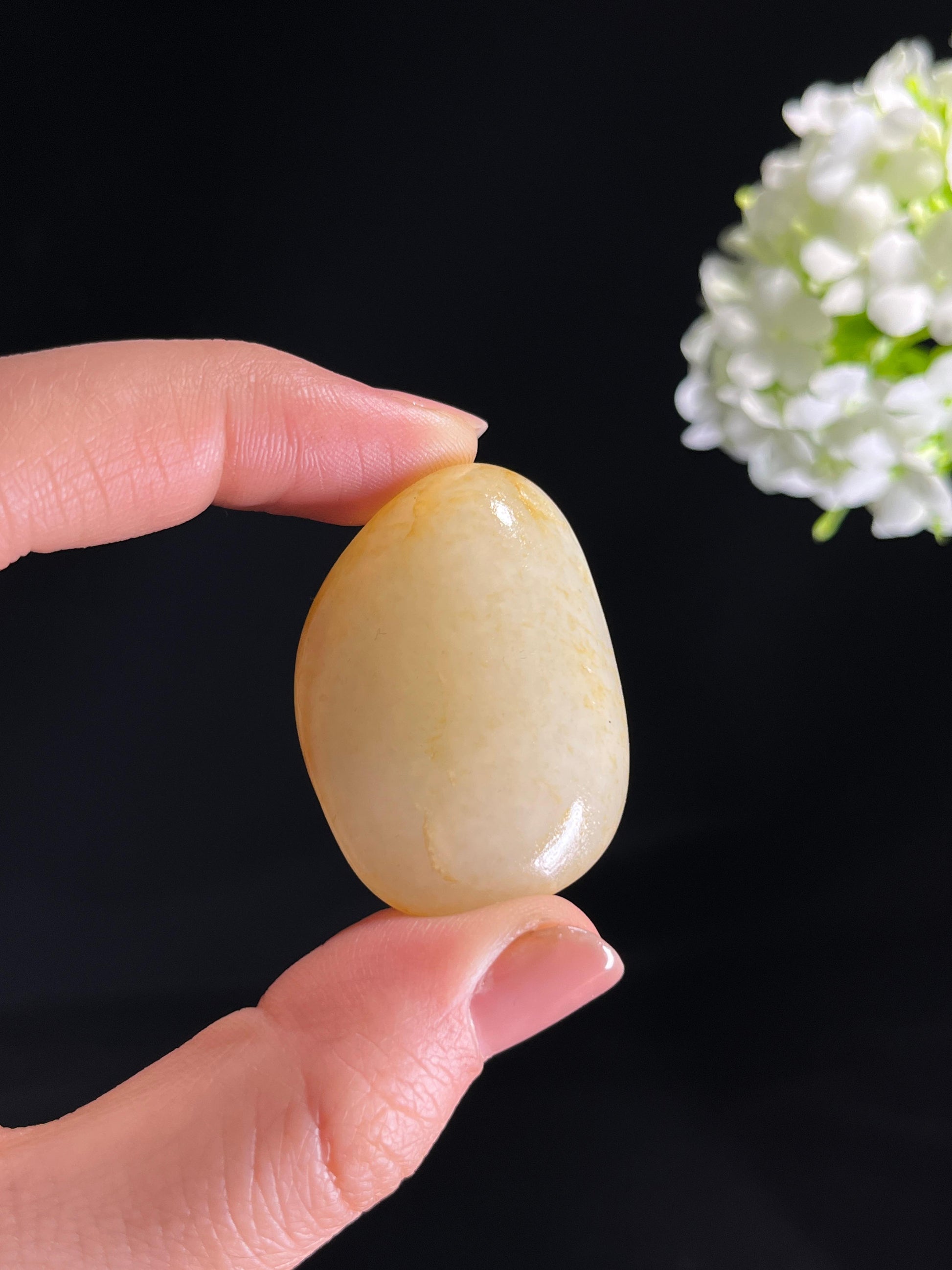 和田玉白玉洒金皮籽料原石挂件（yc278398）