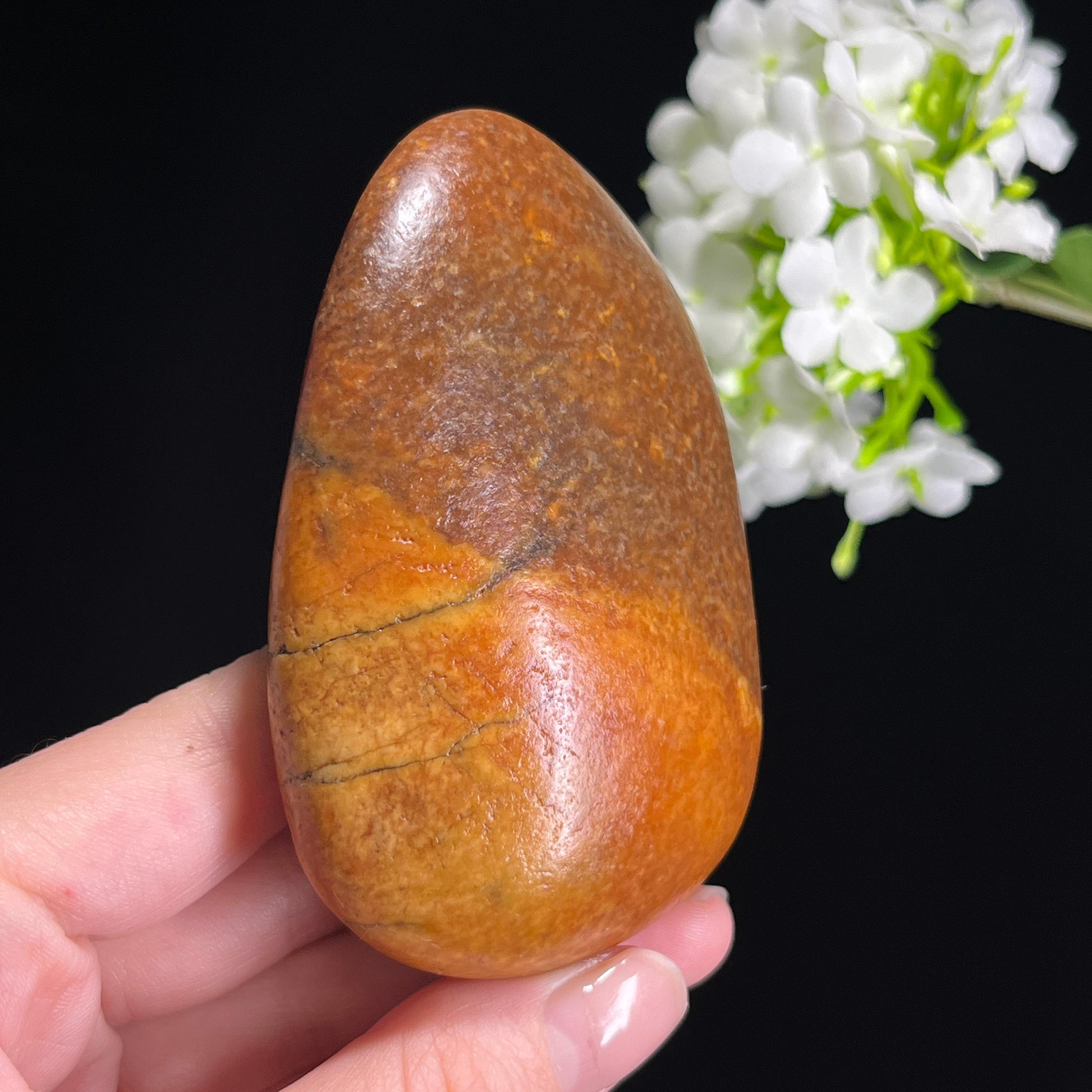 和田玉黄沁聚黑皮“暮霞金峦”籽料原石（yc310875）