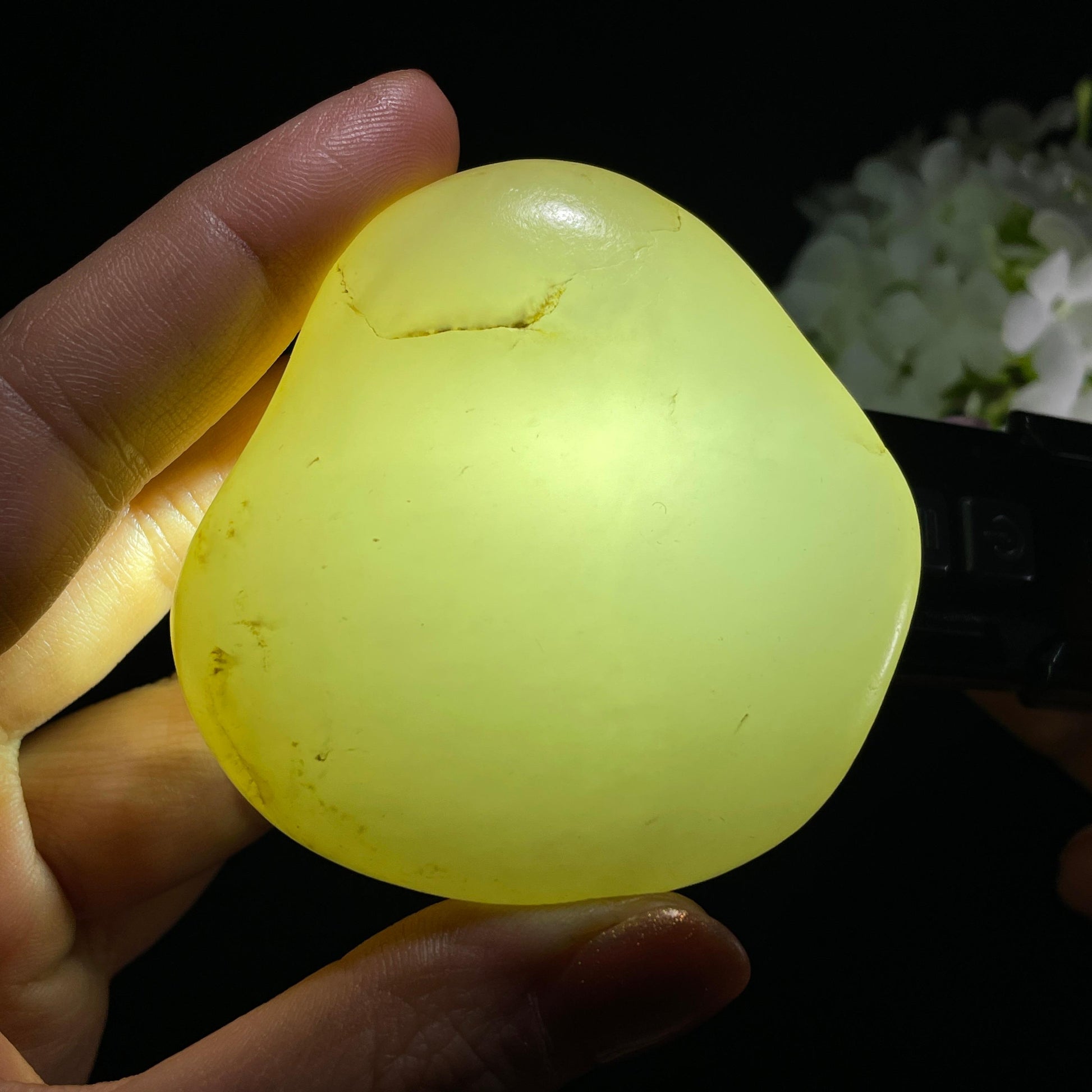 和田玉白玉“清川素影”淡洒金皮籽料（yc392621）