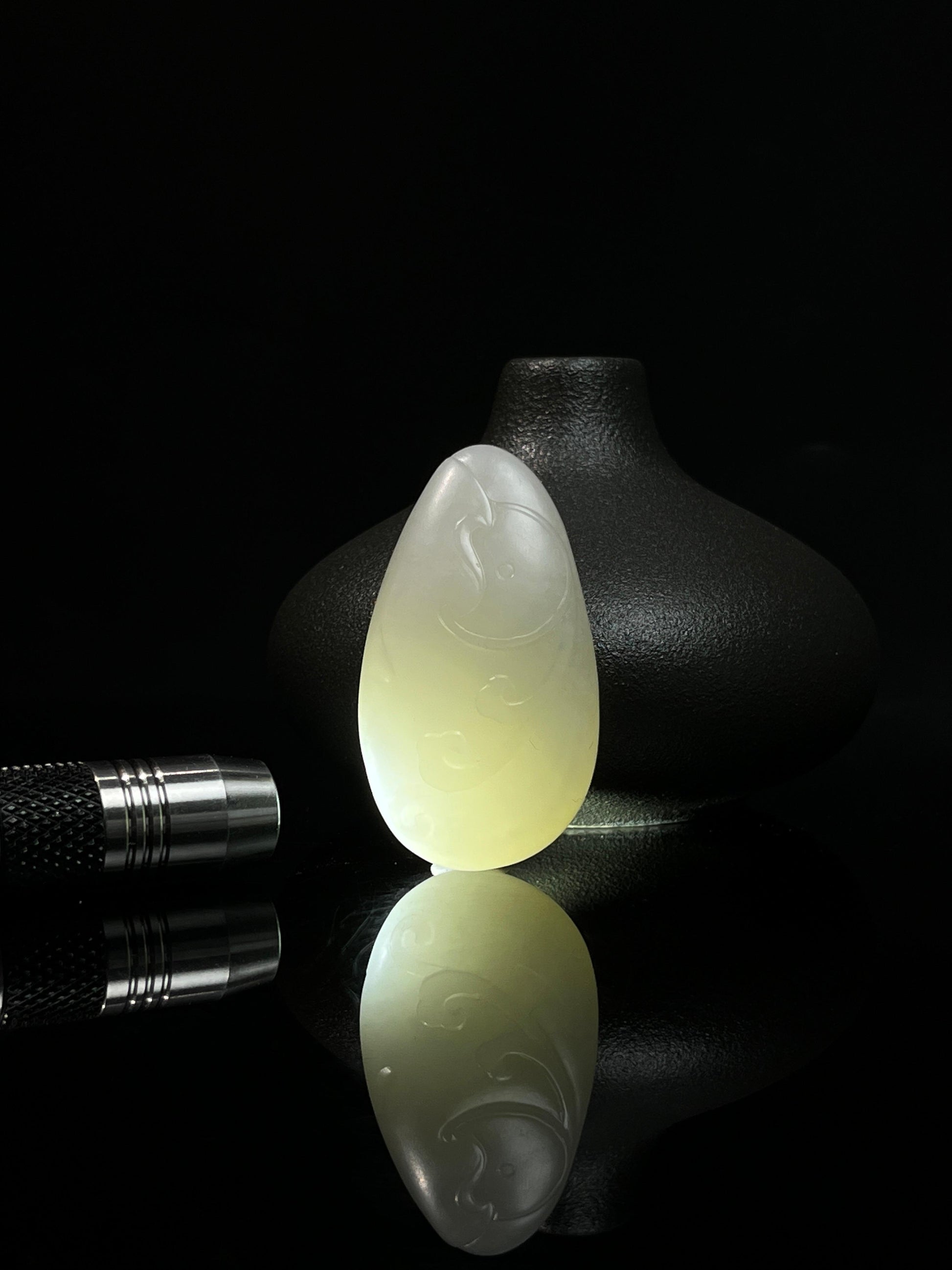 新疆和田玉白玉观音挂件（yc239981）