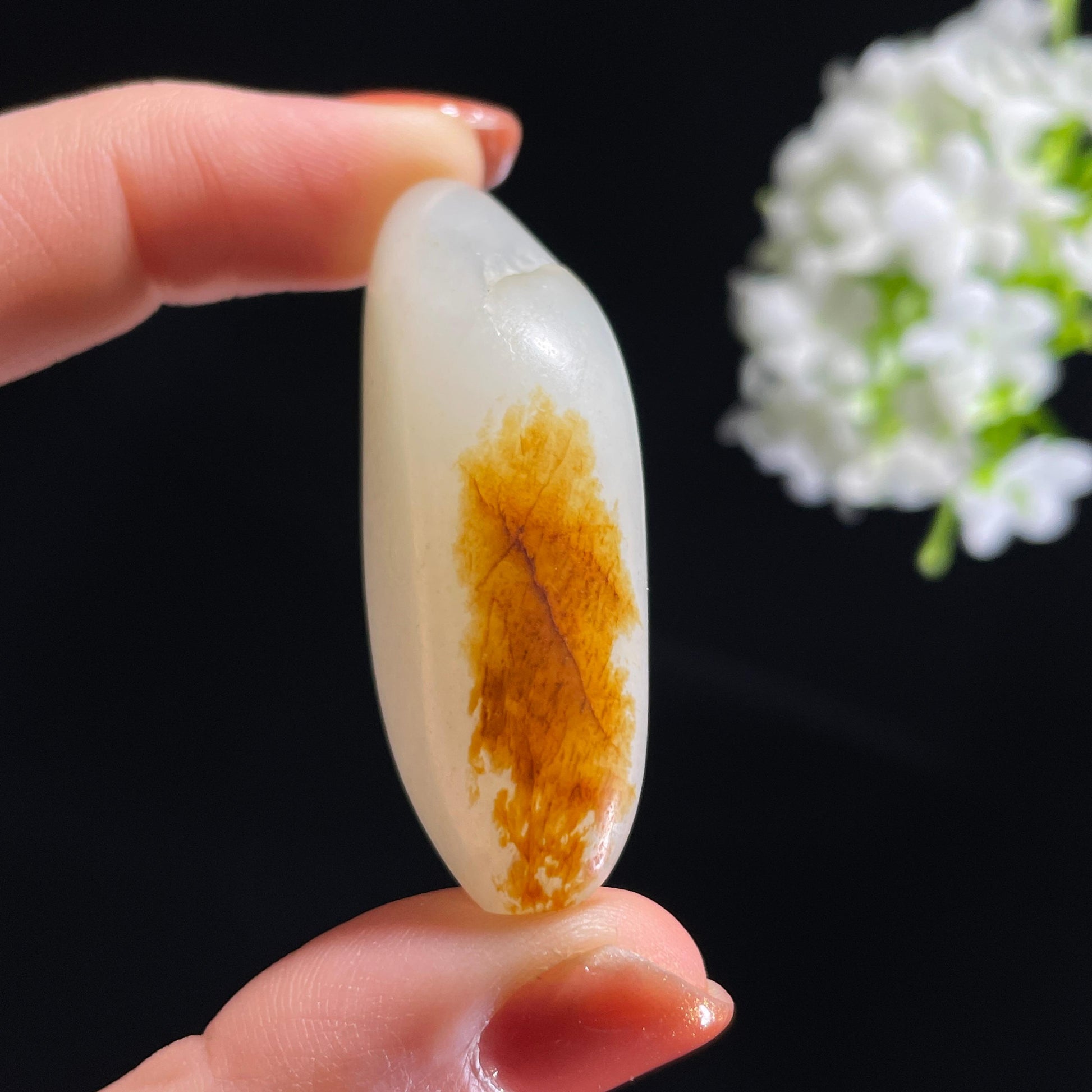 新疆天然和田玉“鸿运随身”聚红皮籽料（yc318525）
